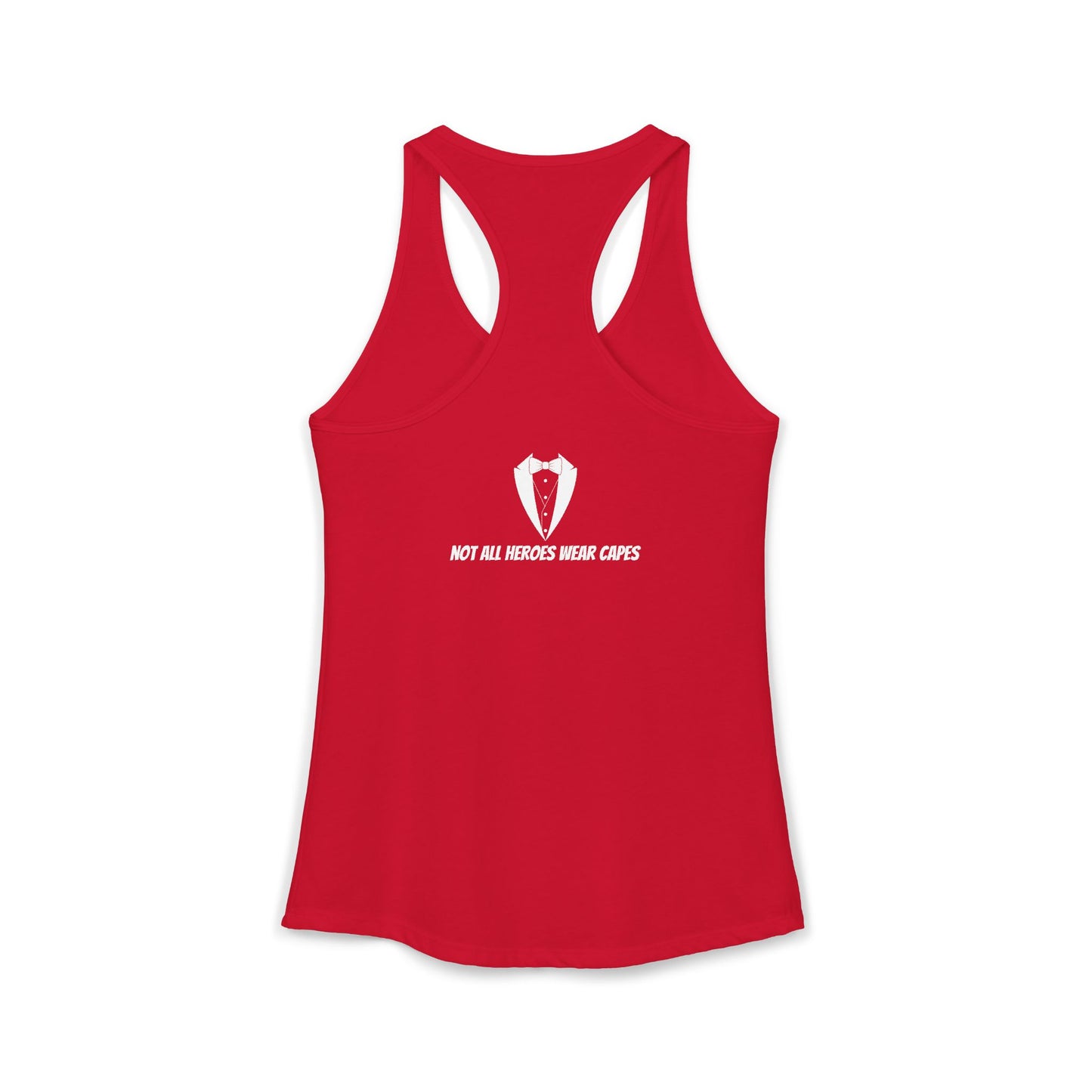 Adult Women's Tuxedo Man Bowtie Logo Racerback Tank