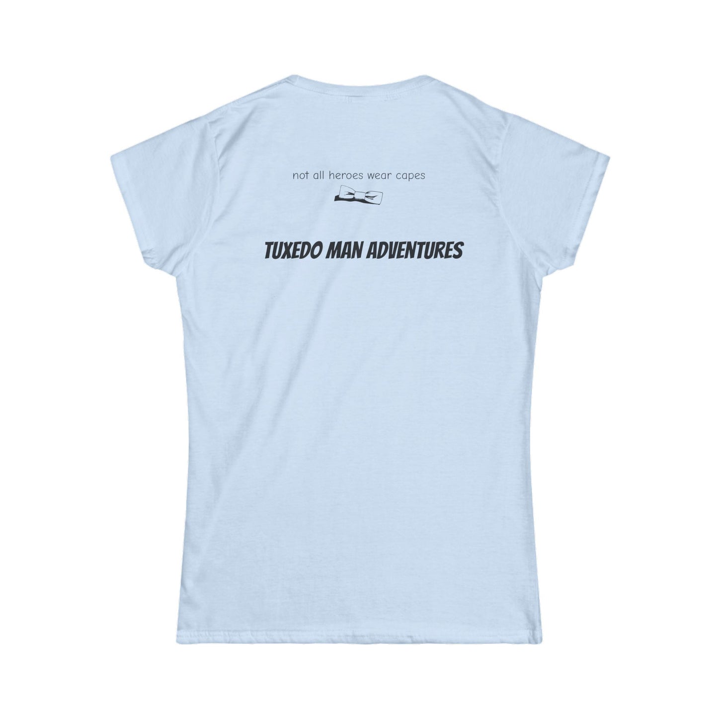 Adult Women's Bowtie Logo (black logo on pastels) Gildan 100% Cotton Softstyle Tee S-3XL