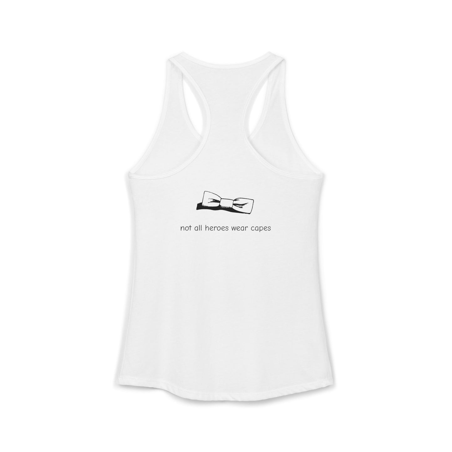 Adult Women's Tuxedo Man Logo Racerback Tank (XS-2XL)