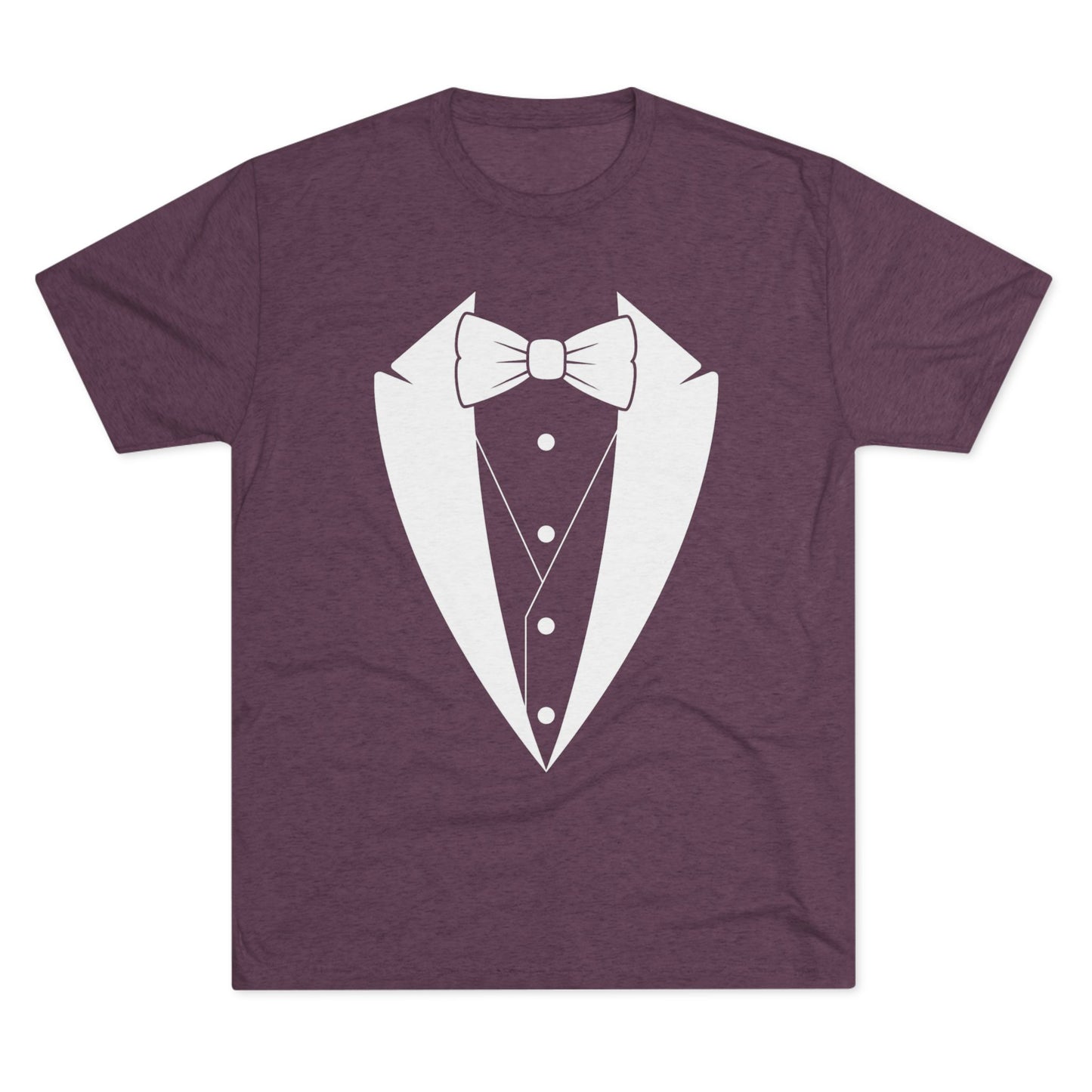 Adult Unisex Tuxedo Man Logo (dark colors, white logo) Next Level Ultrasoft Tri-Blend  Crew Tee S-3XL