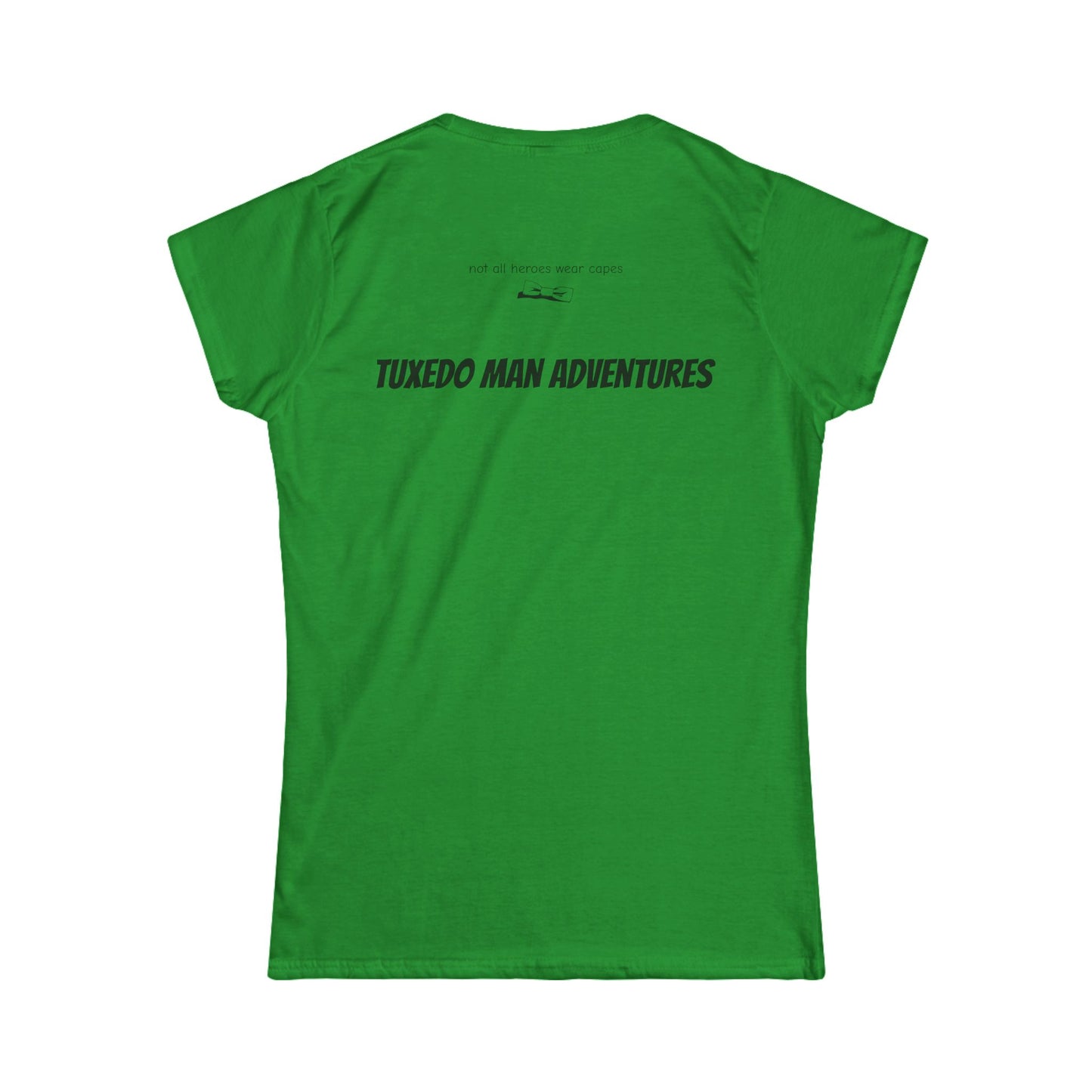Adult Women's Tuxedo Logo (black logo on pastel colors) Gildan 100% Cotton Tee S-3XL