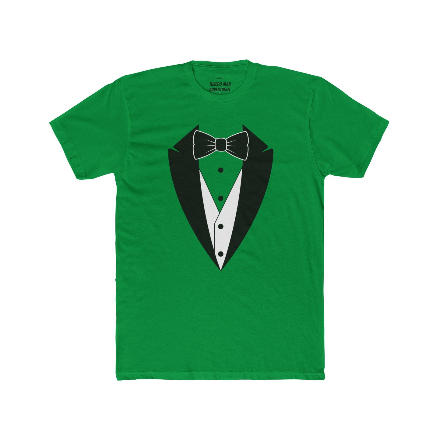 Adult Unisex Tuxedo Man Logo (black logo on pastel palette) 90/10 Blend Tee XS-5XL