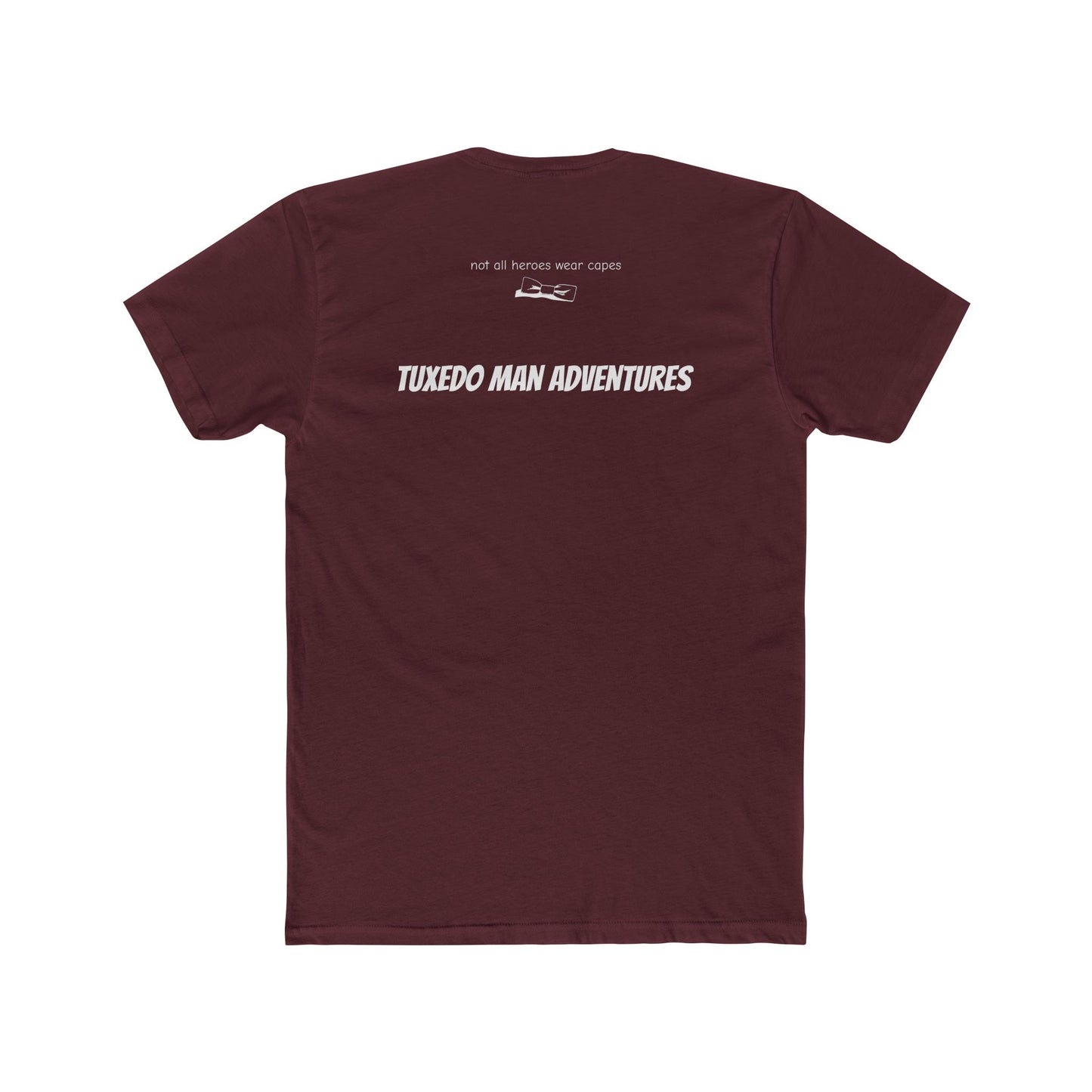 Adult Unisex Tuxedo Man  Logo (white logo on dark colors) Next Level Lightweight Soft Crewneck Tee  XS-5X