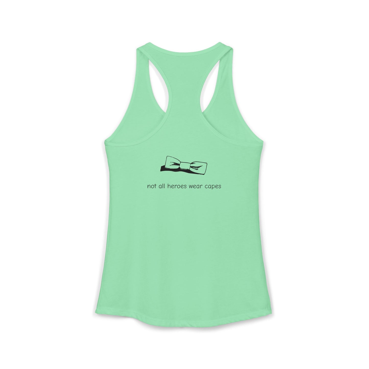 Adult Women's Tuxedo Man Logo Racerback Tank (XS-2XL)