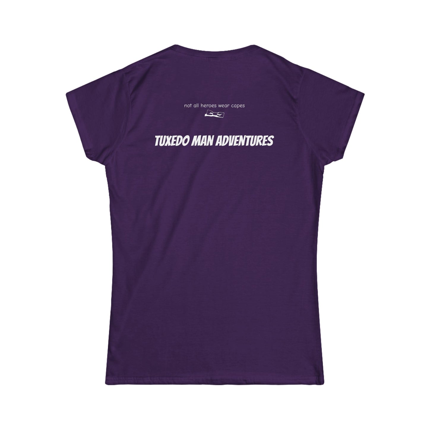 Adult Women's Bowtie Logo (white logo on dark palette) Gildan 100% Cotton Softstyle Tee S-3XL