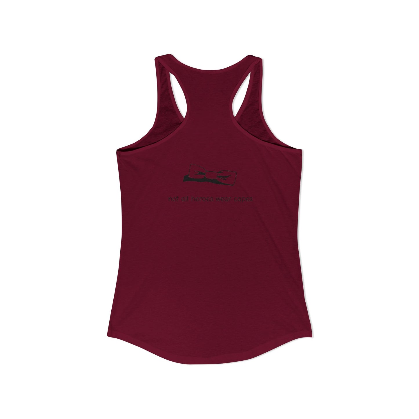 Adult Women's Tuxedo Man Logo Racerback Tank (XS-2XL)