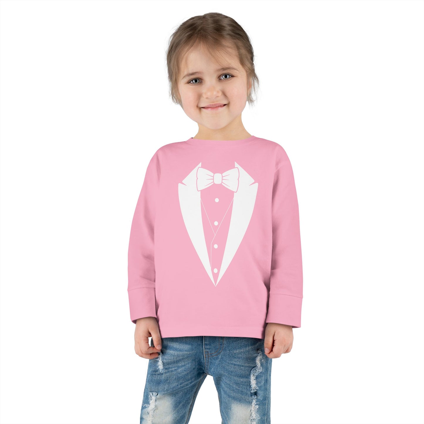 Toddler Tuxedo Logo Long Sleeve Tee 2T-6T