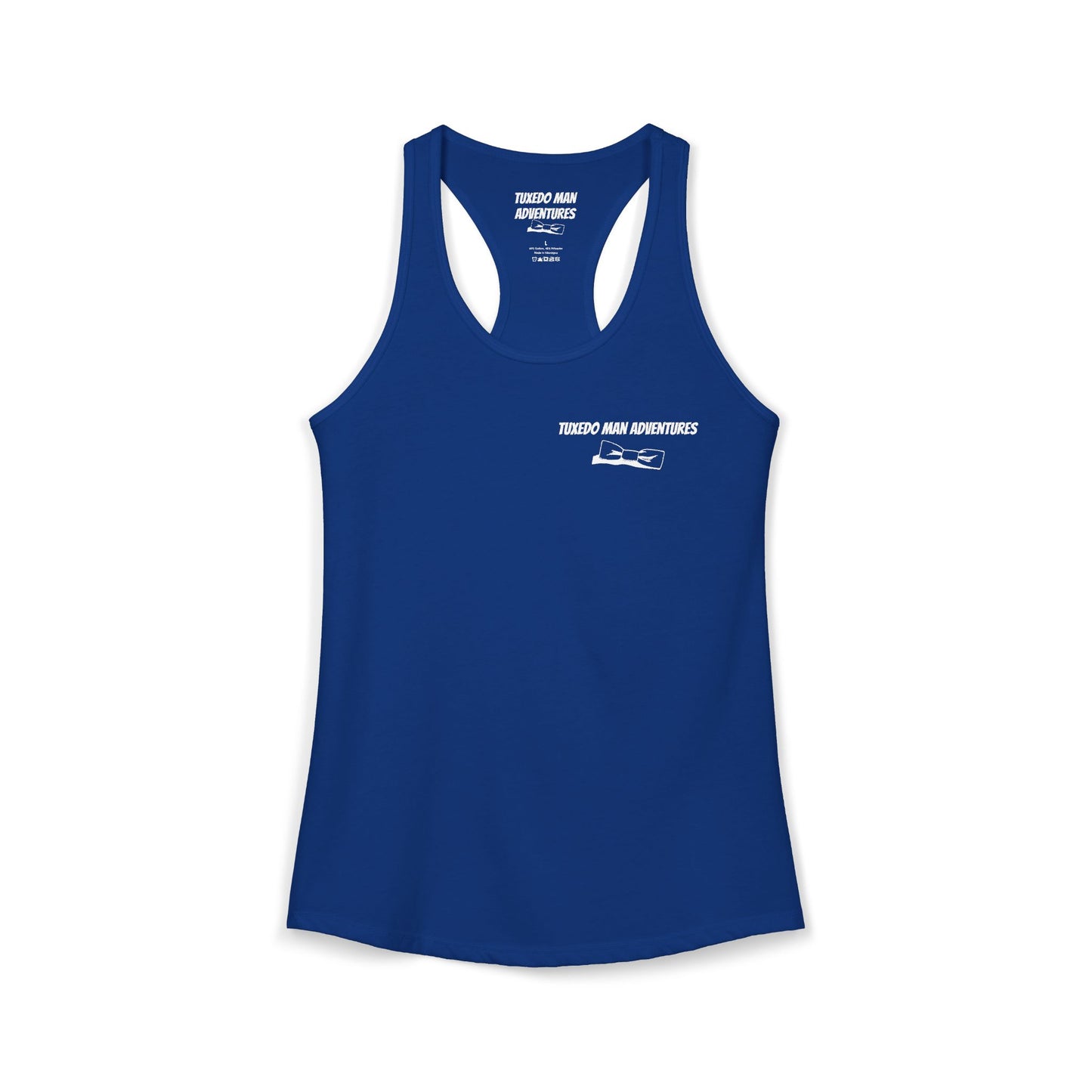 Adult Women's Tuxedo Man Bowtie Logo Racerback Tank