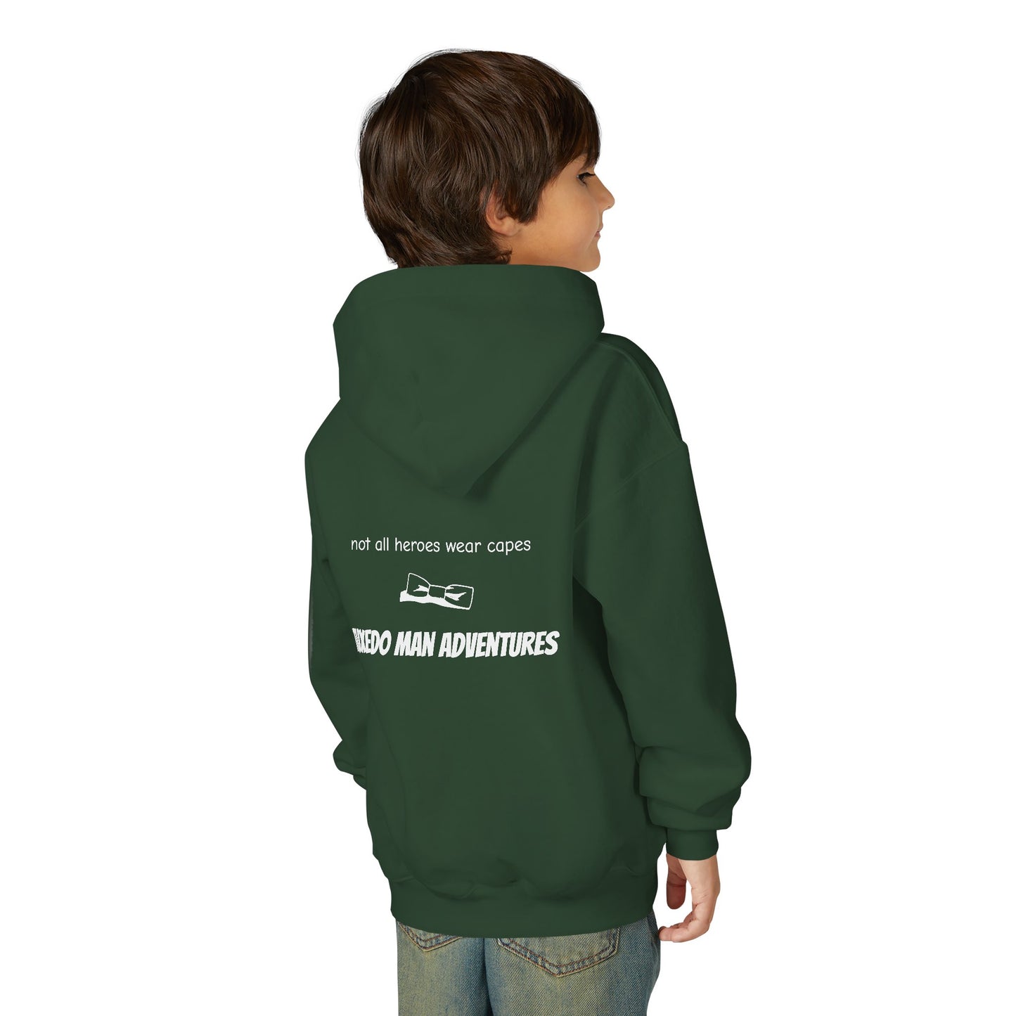 Youth Tuxedo Man Logo Hooded Sweatshirt Heavy Blend 50/50  S-XL