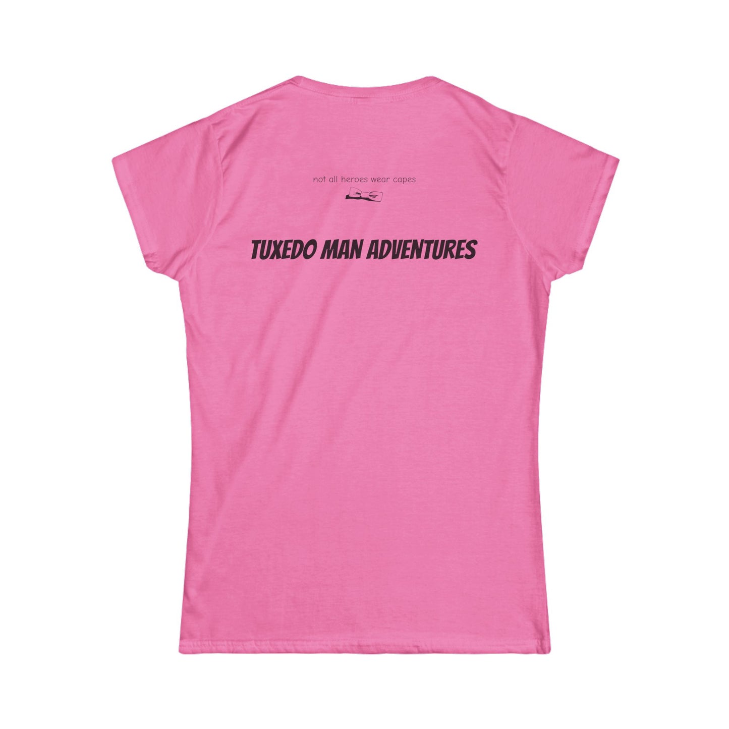 Adult Women's Tuxedo Logo (black logo on pastel colors) Gildan 100% Cotton Tee S-3XL