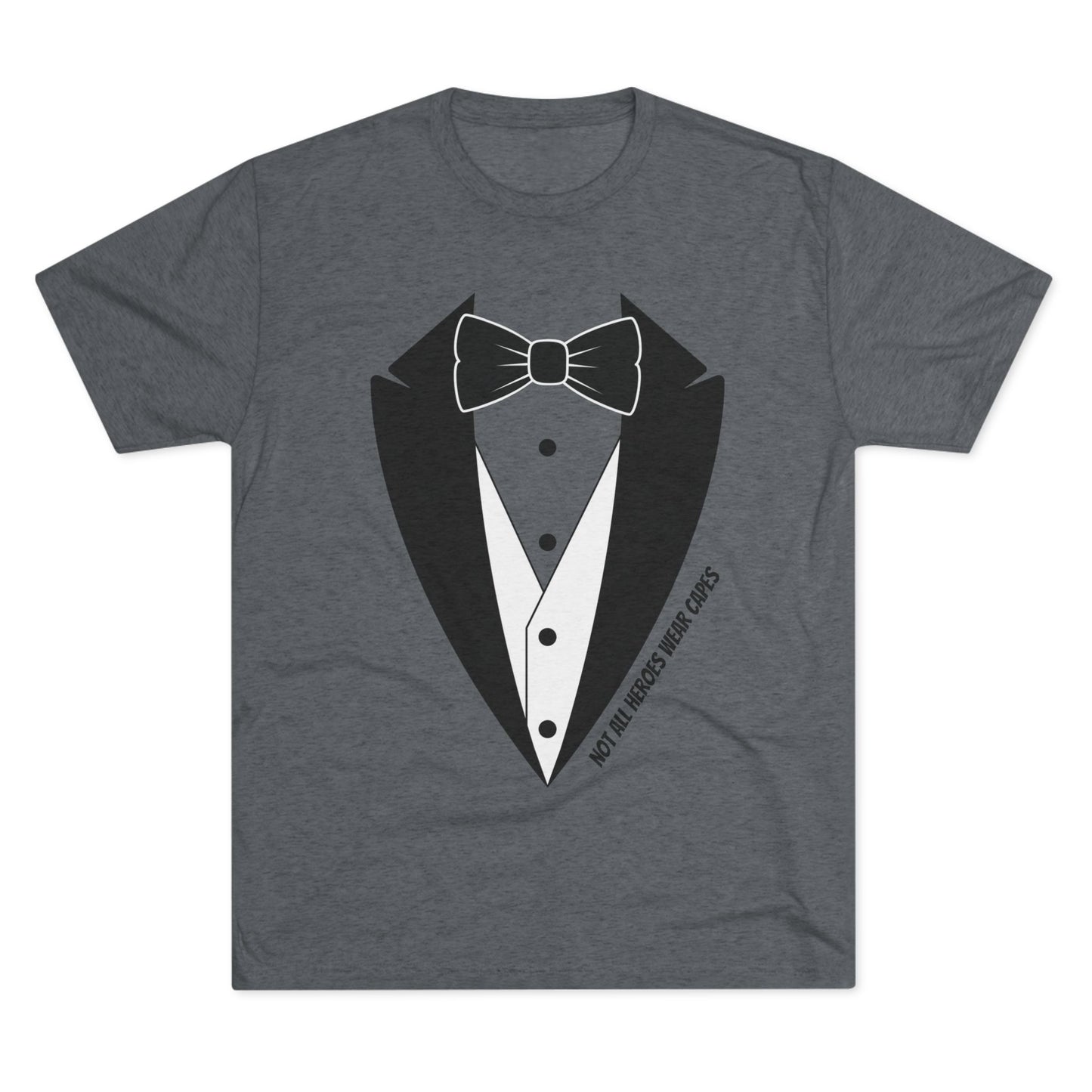 Adult Unisex Tuxedo Man Logo Tri-Blend Tee (light palette)