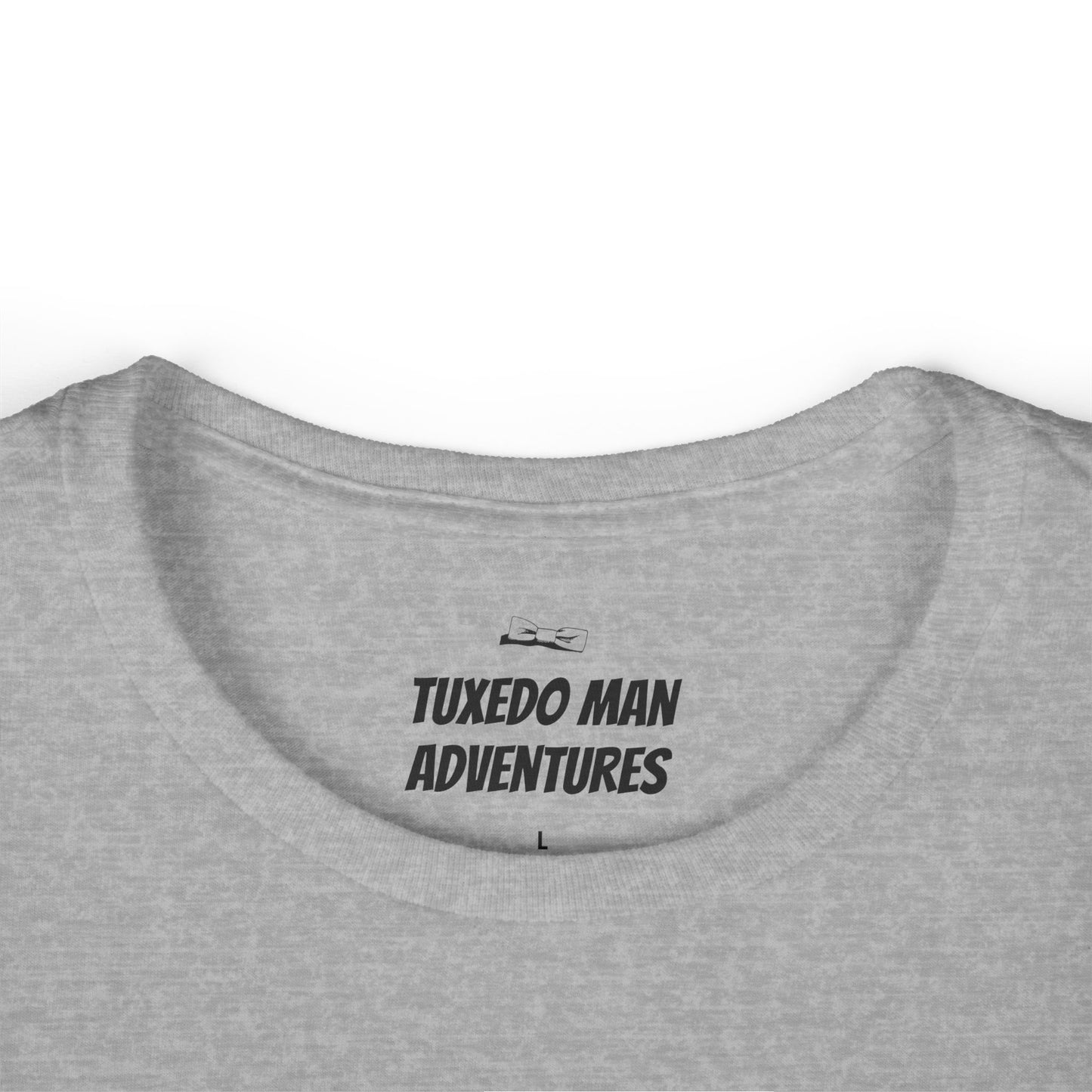 Adult Women's Tuxedo Logo (black logo on pastel colors) Gildan 100% Cotton Tee S-3XL