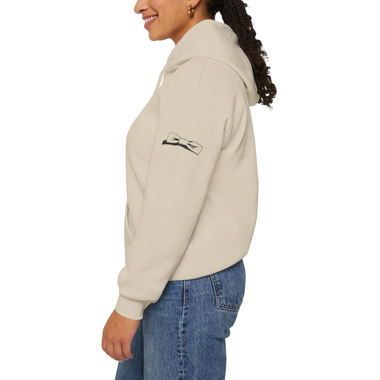 Adult Unisex Hooded Sweatshirt Tuxedo Man Logo (white logo, dark colors)  Gildan Heavy Blend™  S-5XL