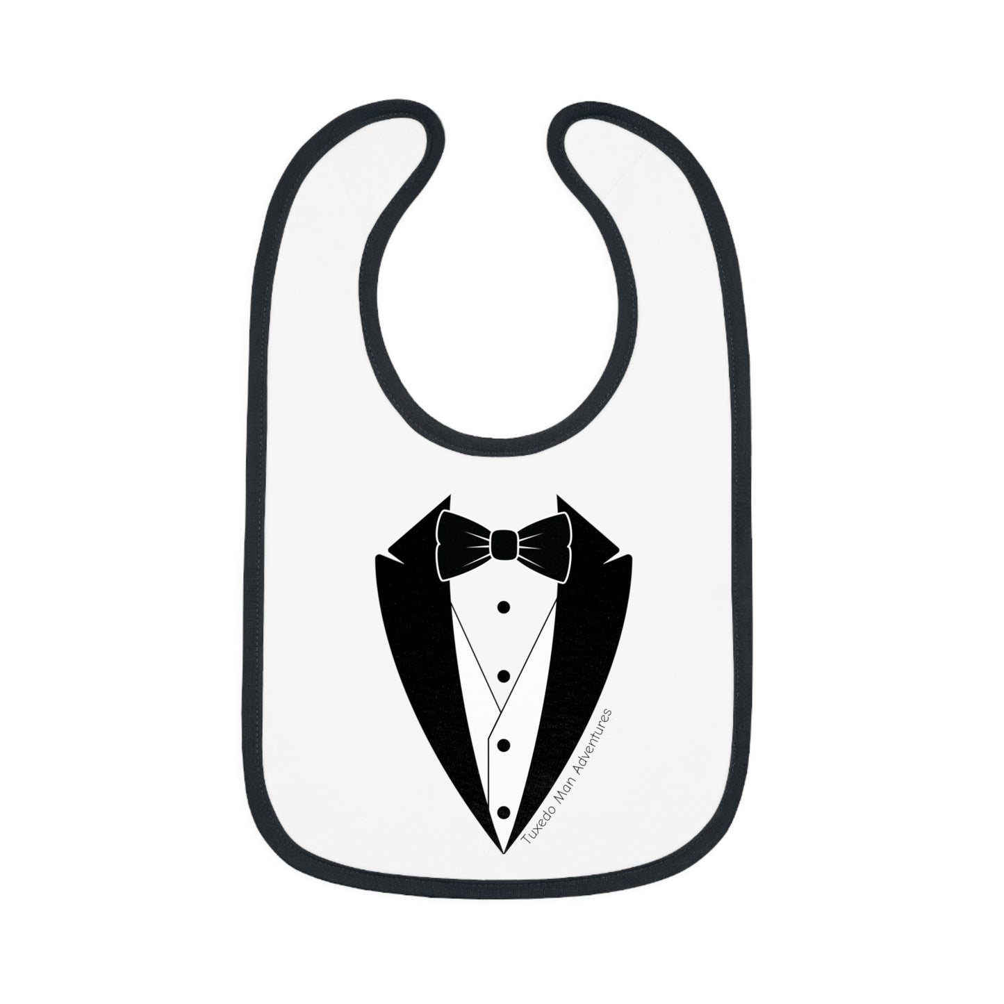 Baby Tuxedo Contrast Trim Jersey Bib