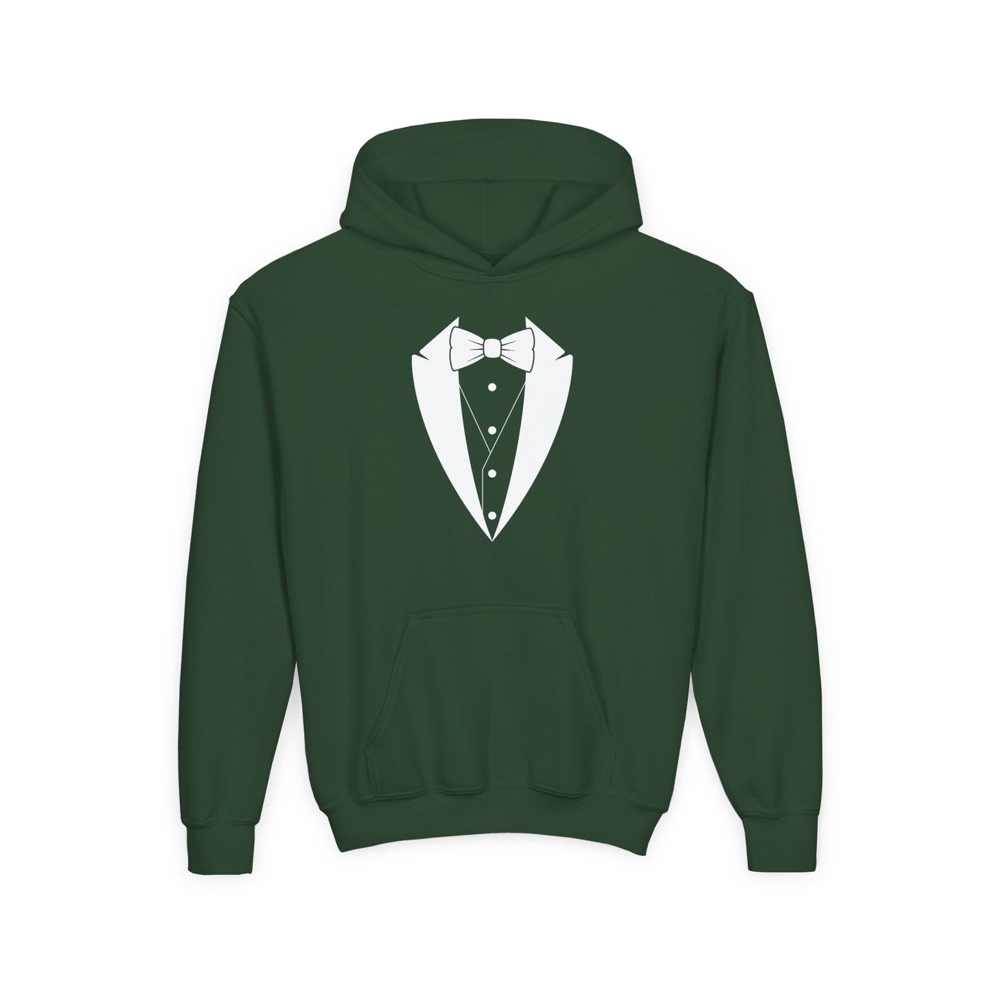 Youth Tuxedo Man Logo Hooded Sweatshirt Heavy Blend 50/50  S-XL