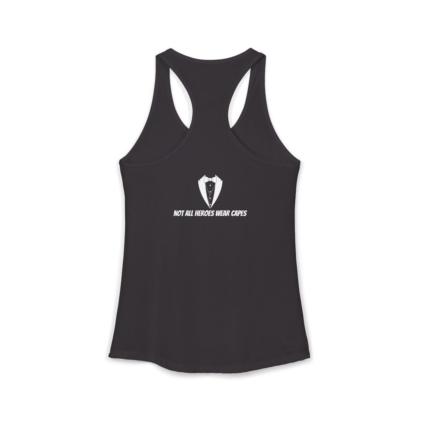 Adult Women's Tuxedo Man Bowtie Logo Racerback Tank