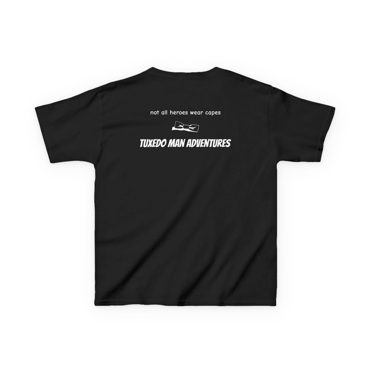 Youth Tuxedo Man Logo (white logo on dark colors) Heavy 100% Cotton™ Tee XS-XL