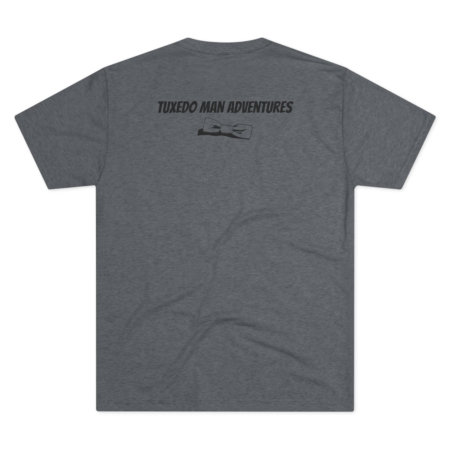 Adult Unisex Tuxedo Man Logo Tri-Blend Tee (light palette)