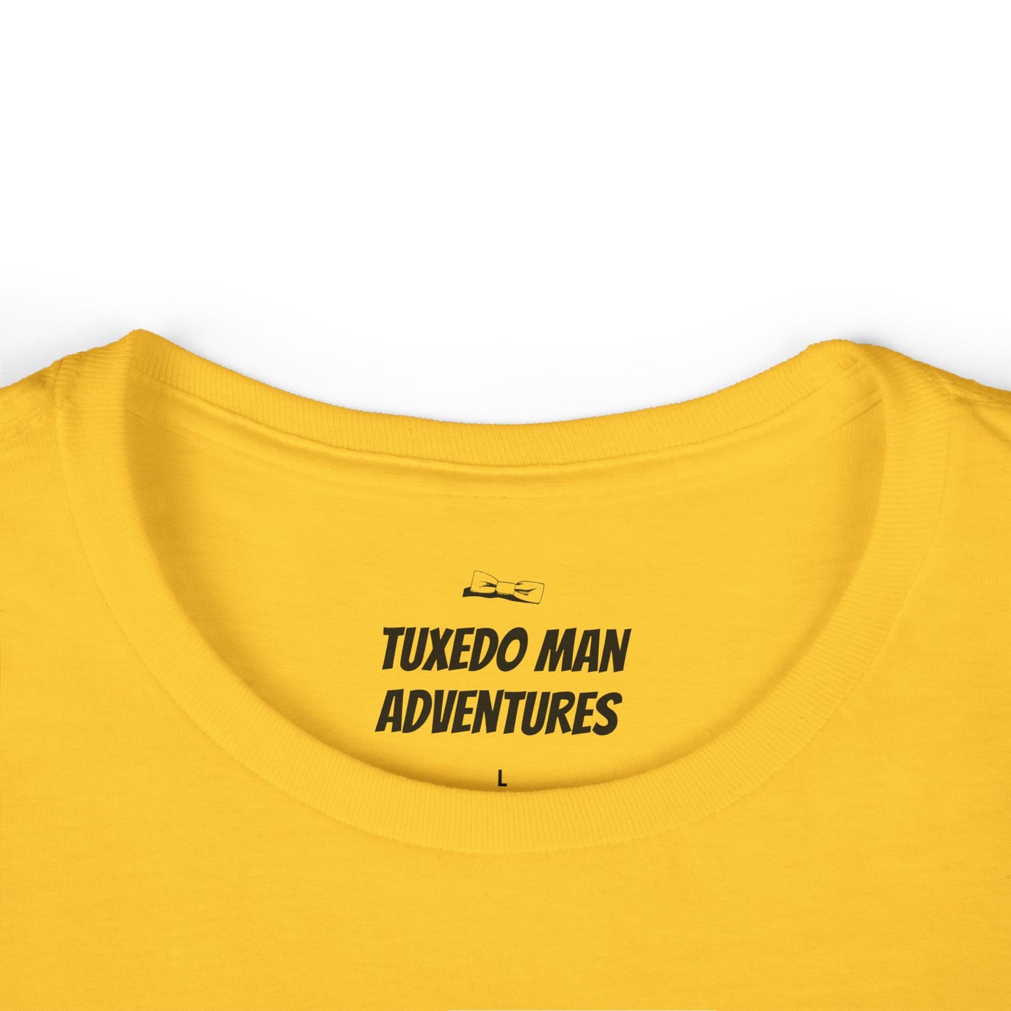 Adult Women's Tuxedo Logo (black logo on pastel colors) Gildan 100% Cotton Tee S-3XL