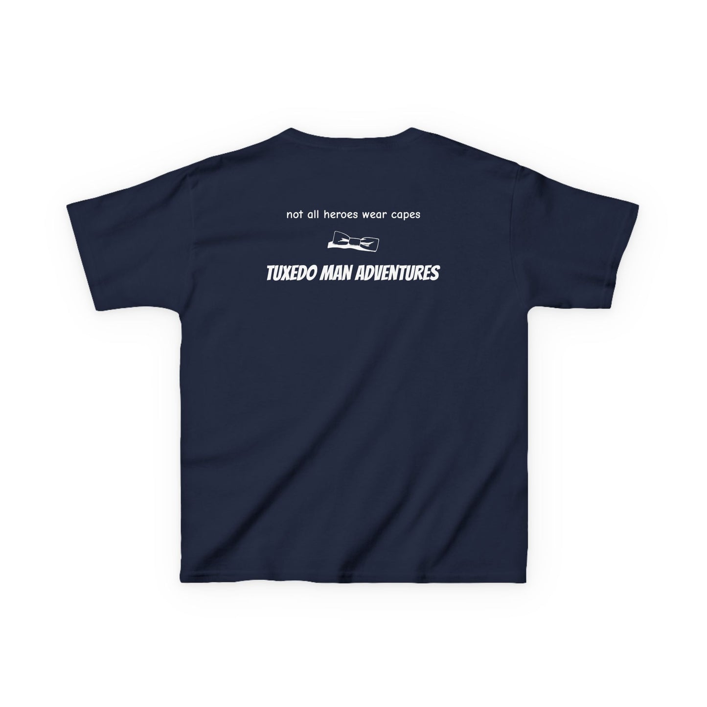 Youth Tuxedo Man Logo (white logo on dark colors) Heavy 100% Cotton™ Tee XS-XL