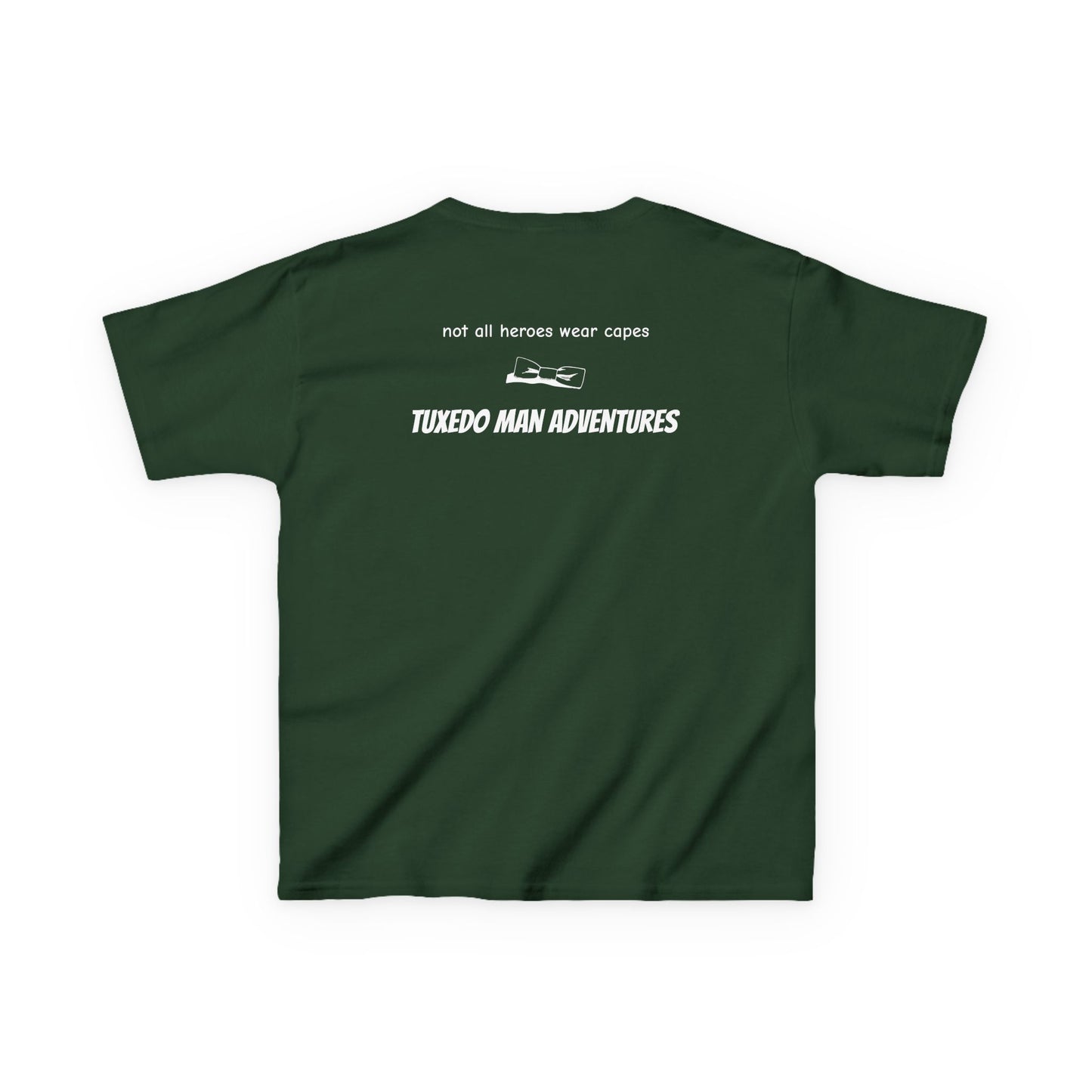 Youth Tuxedo Man Logo (white logo on dark colors) Heavy 100% Cotton™ Tee XS-XL