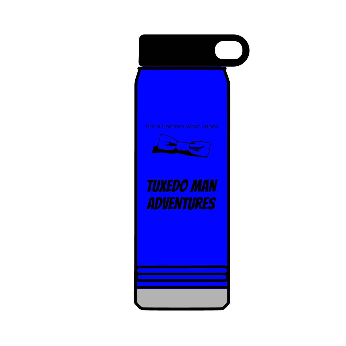 Black Tuxedo Logo Water Bottle, 32oz