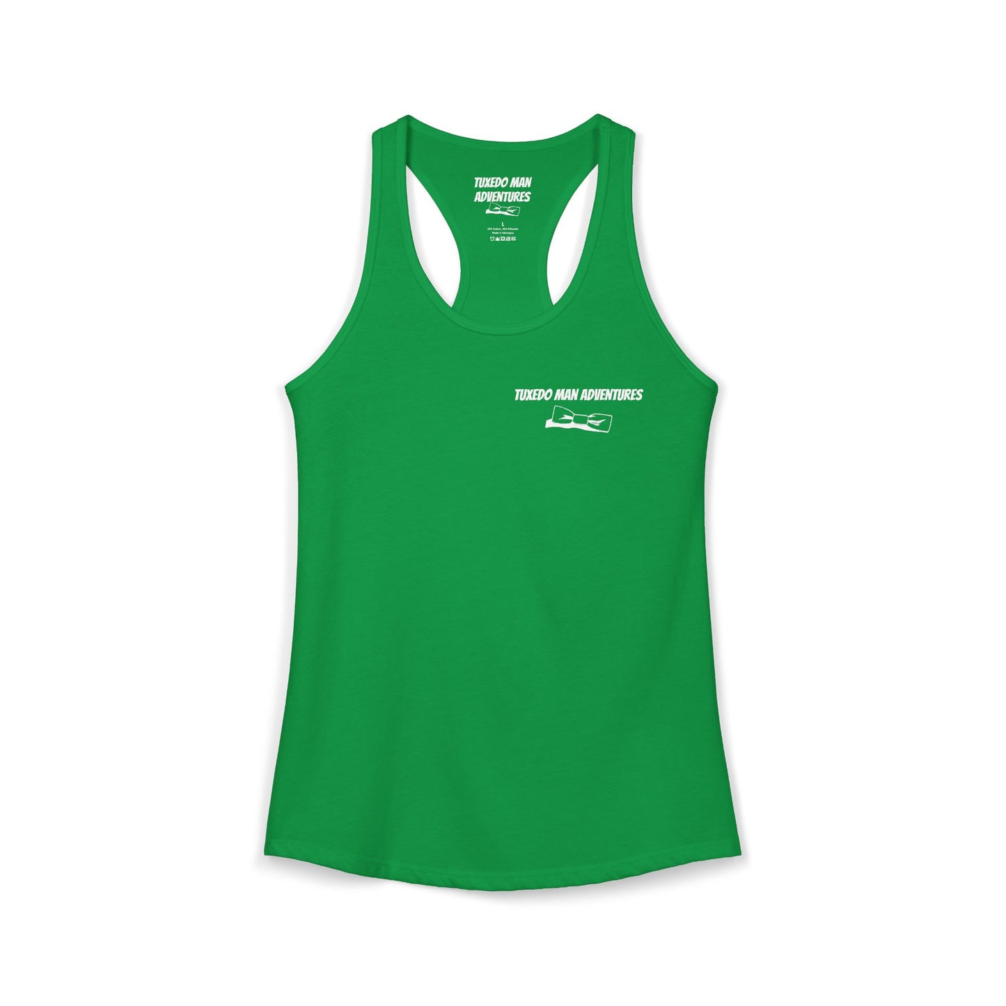 Adult Women's Tuxedo Man Bowtie Logo Racerback Tank