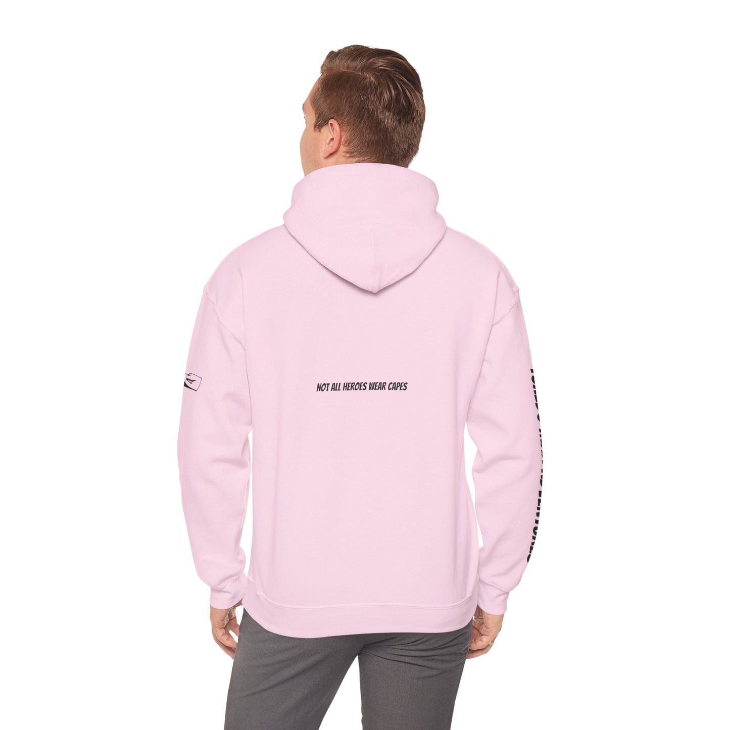 Adult Unisex Hooded Sweatshirt Tuxedo Man Logo (white logo, dark colors)  Gildan Heavy Blend™  S-5XL