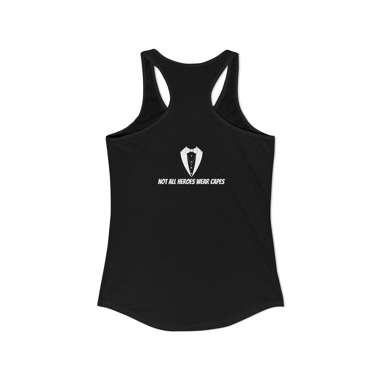 Adult Women's Tuxedo Man Bowtie Logo Racerback Tank