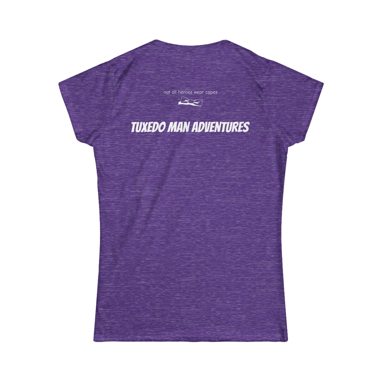 Adult Women's Tuxedo Logo (white logo on dark colors) Gildan 100% Cotton Tee S-3XL