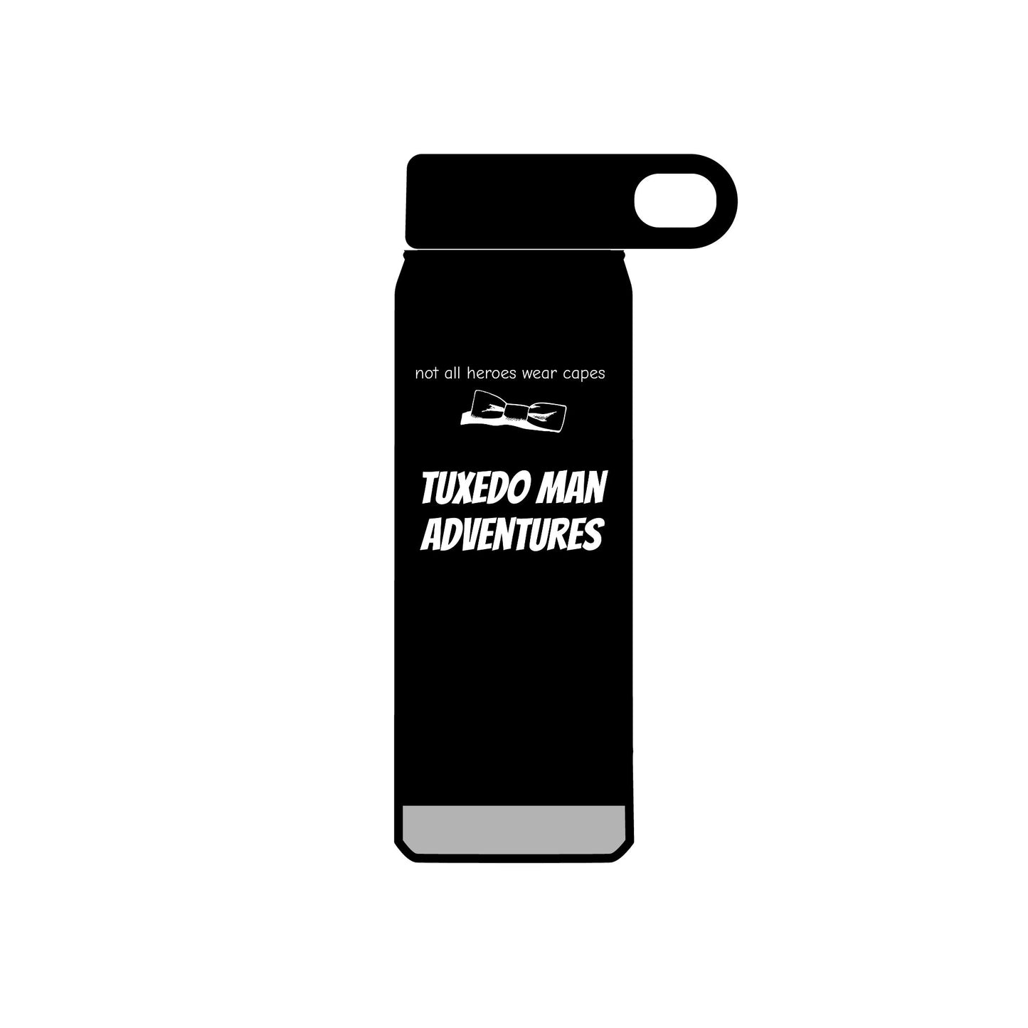 White Tuxedo Stainless Water Bottle, 20oz