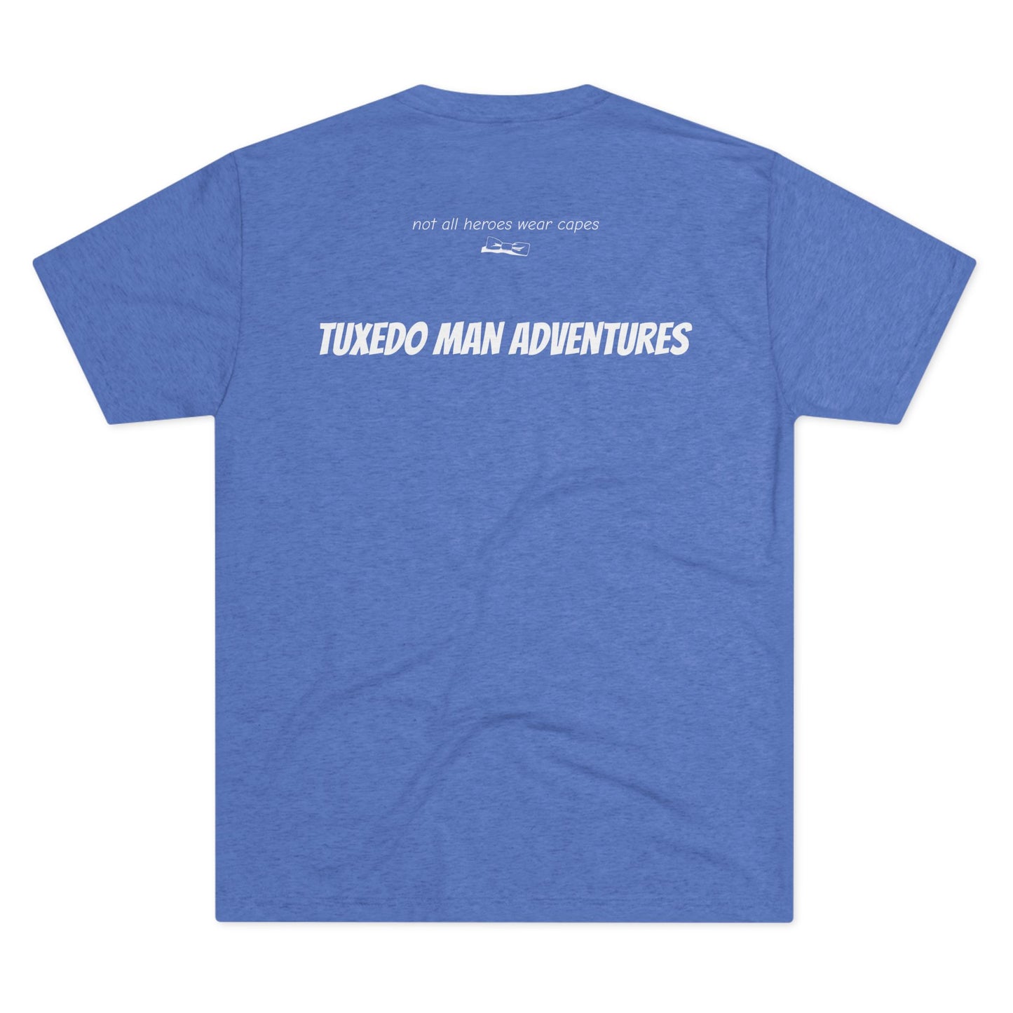 Adult Unisex Tuxedo Man Logo (dark colors, white logo) Next Level Ultrasoft Tri-Blend  Crew Tee S-3XL