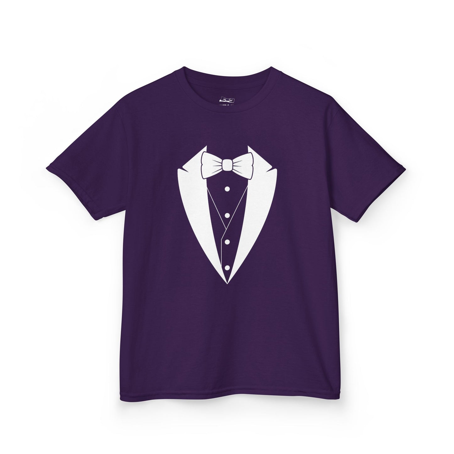 Youth Tuxedo Man Logo (white logo on dark colors) Heavy 100% Cotton™ Tee XS-XL
