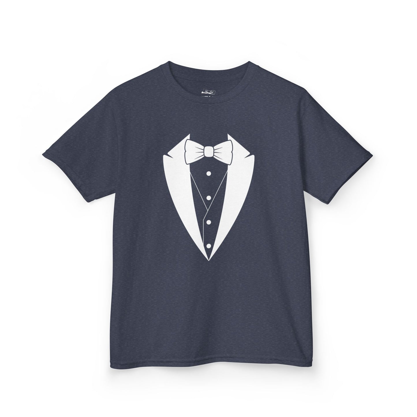 The Original Tuxedo Man Kids White Logo Heavy Cotton™ Tee XS-XL