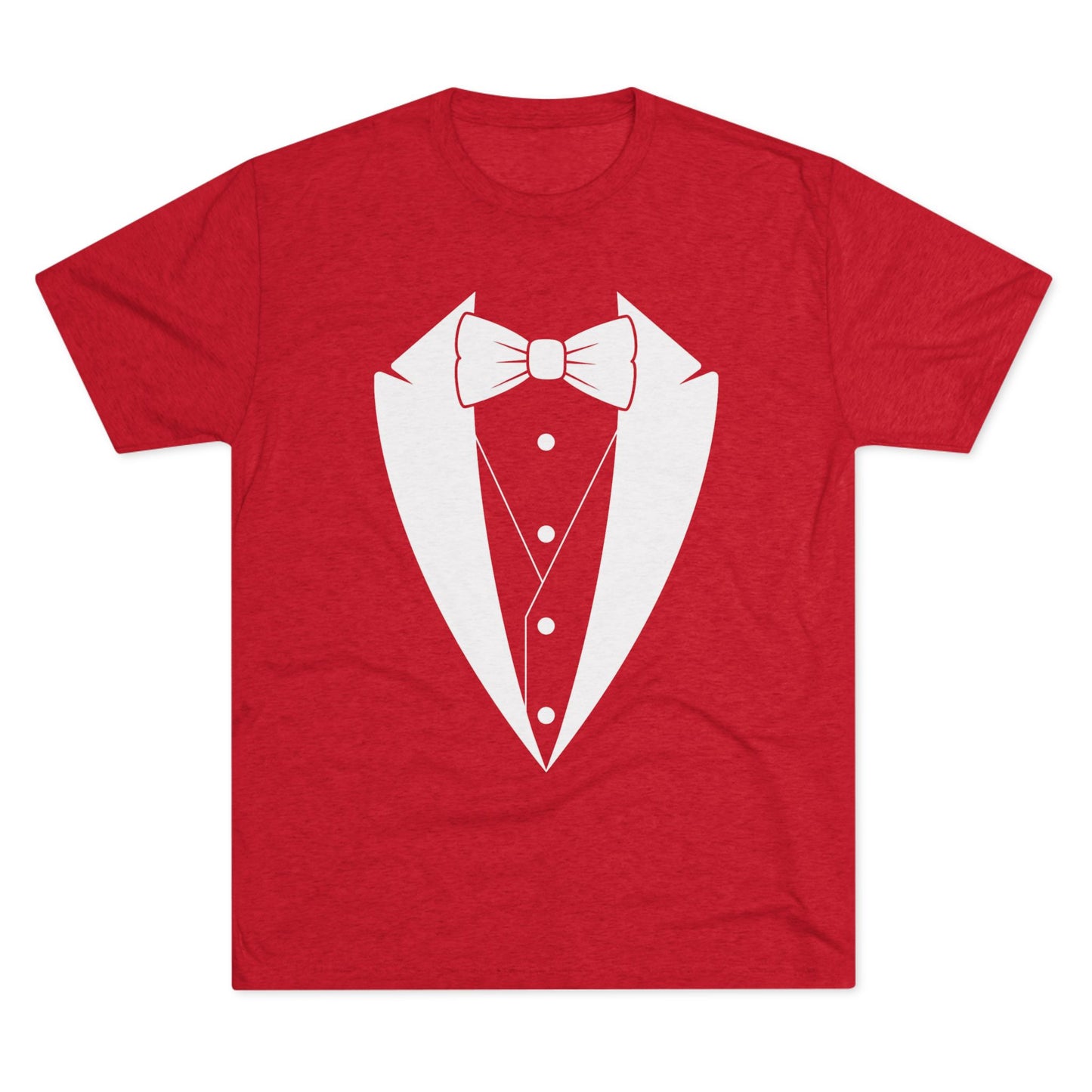 Adult Unisex Tuxedo Man Logo (dark colors, white logo) Next Level Ultrasoft Tri-Blend  Crew Tee S-3XL