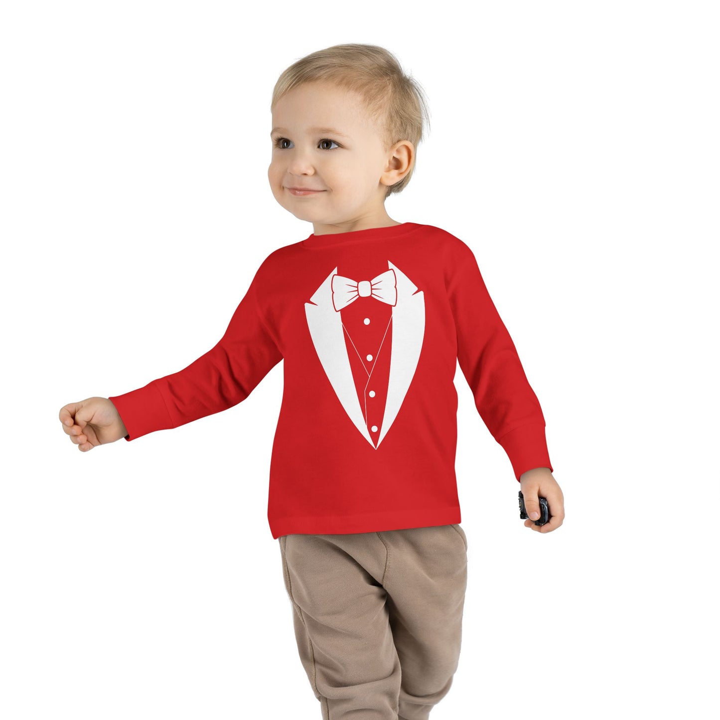 Toddler Tuxedo Logo Long Sleeve Tee 2T-6T