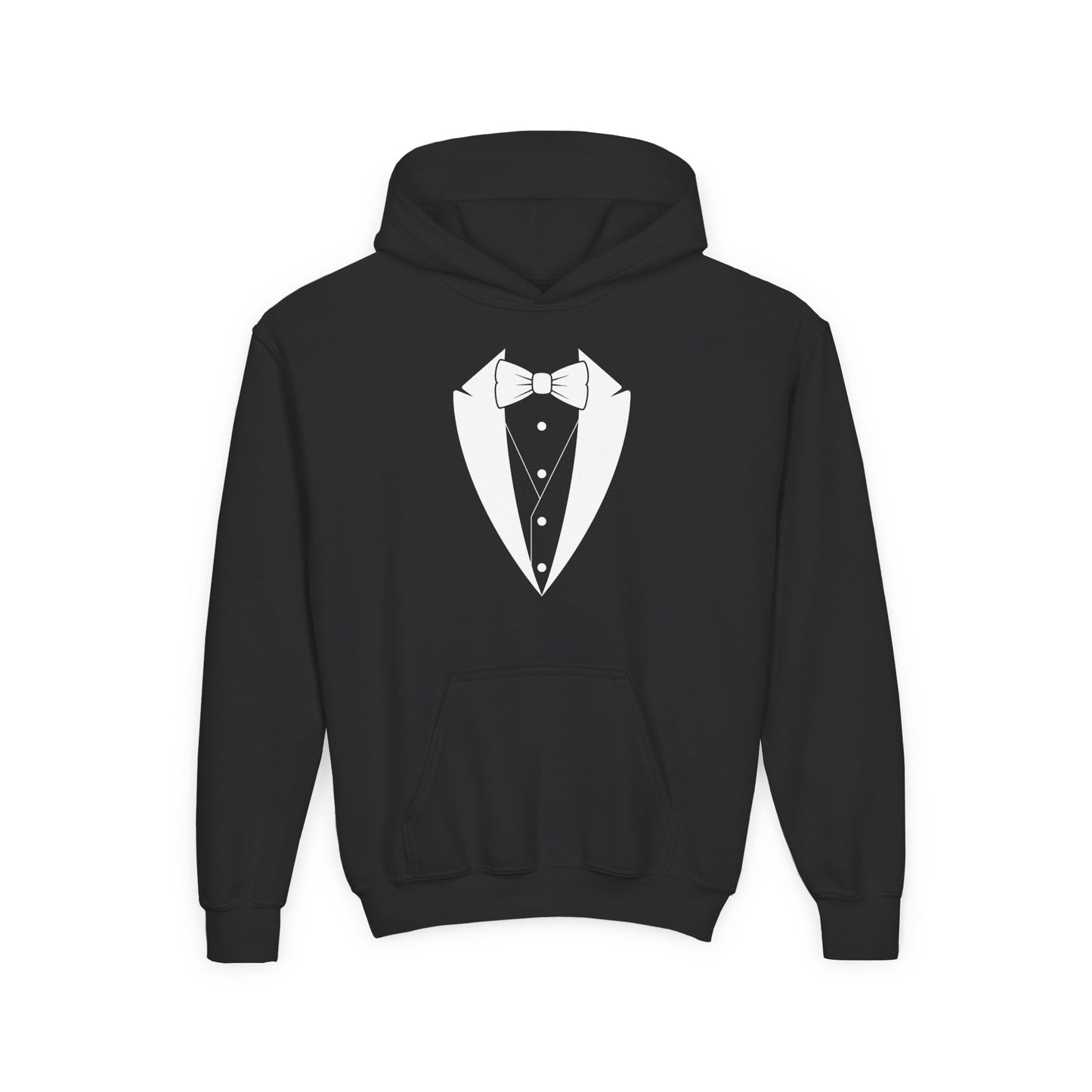 Youth Tuxedo Man Logo Hooded Sweatshirt Heavy Blend 50/50  S-XL