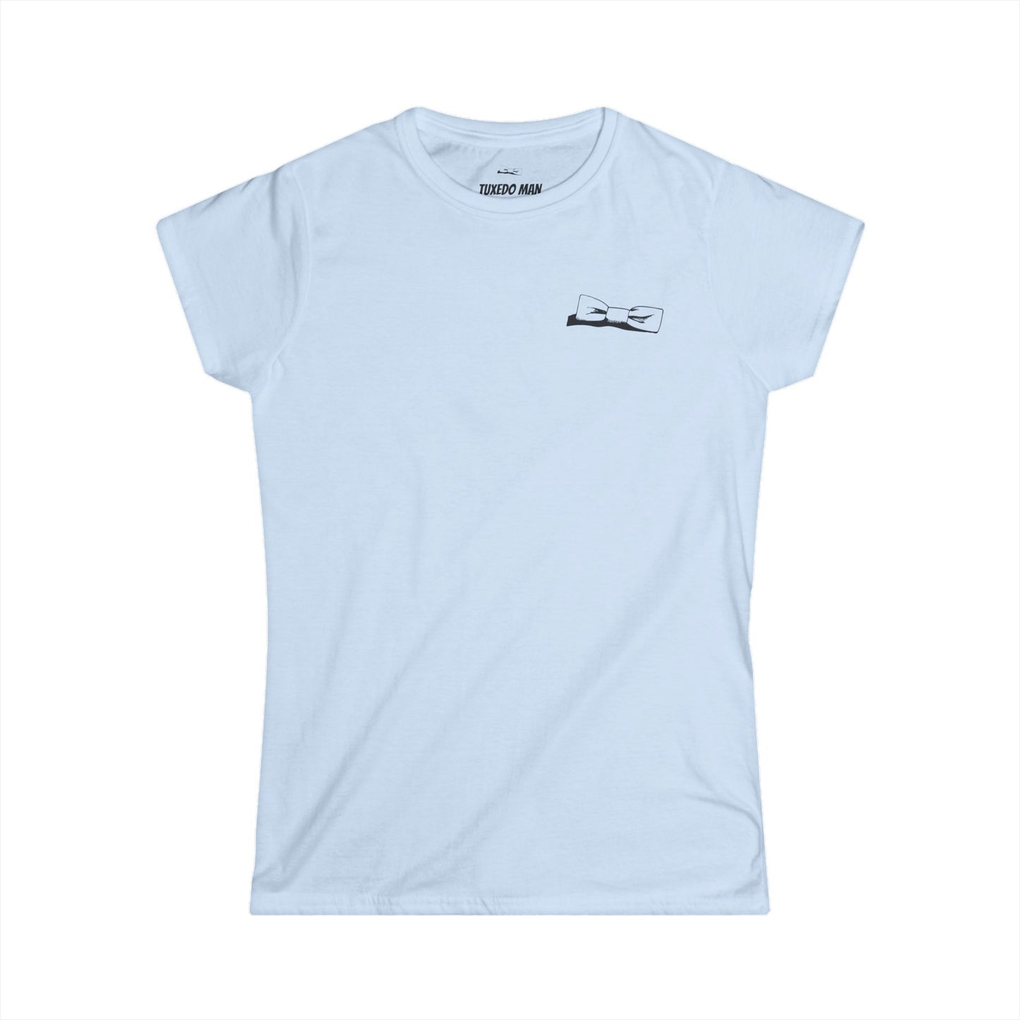 Adult Women's Bowtie Logo (black logo on pastels) Gildan 100% Cotton Softstyle Tee S-3XL