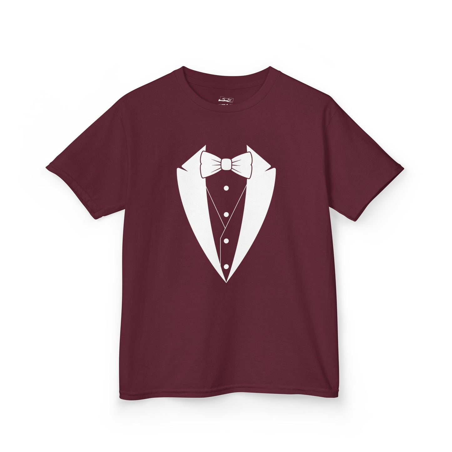 Youth Tuxedo Man Logo (white logo on dark colors) Heavy 100% Cotton™ Tee XS-XL
