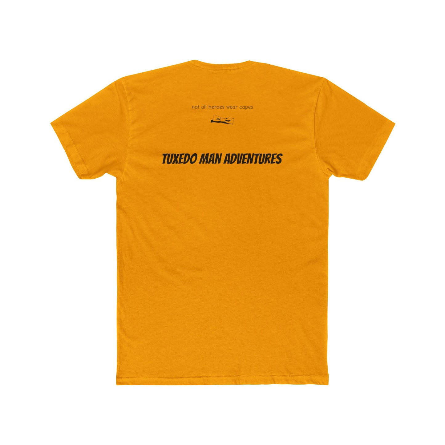 Adult Unisex Tuxedo Man Logo (black logo on pastel palette) 90/10 Blend Tee XS-5XL