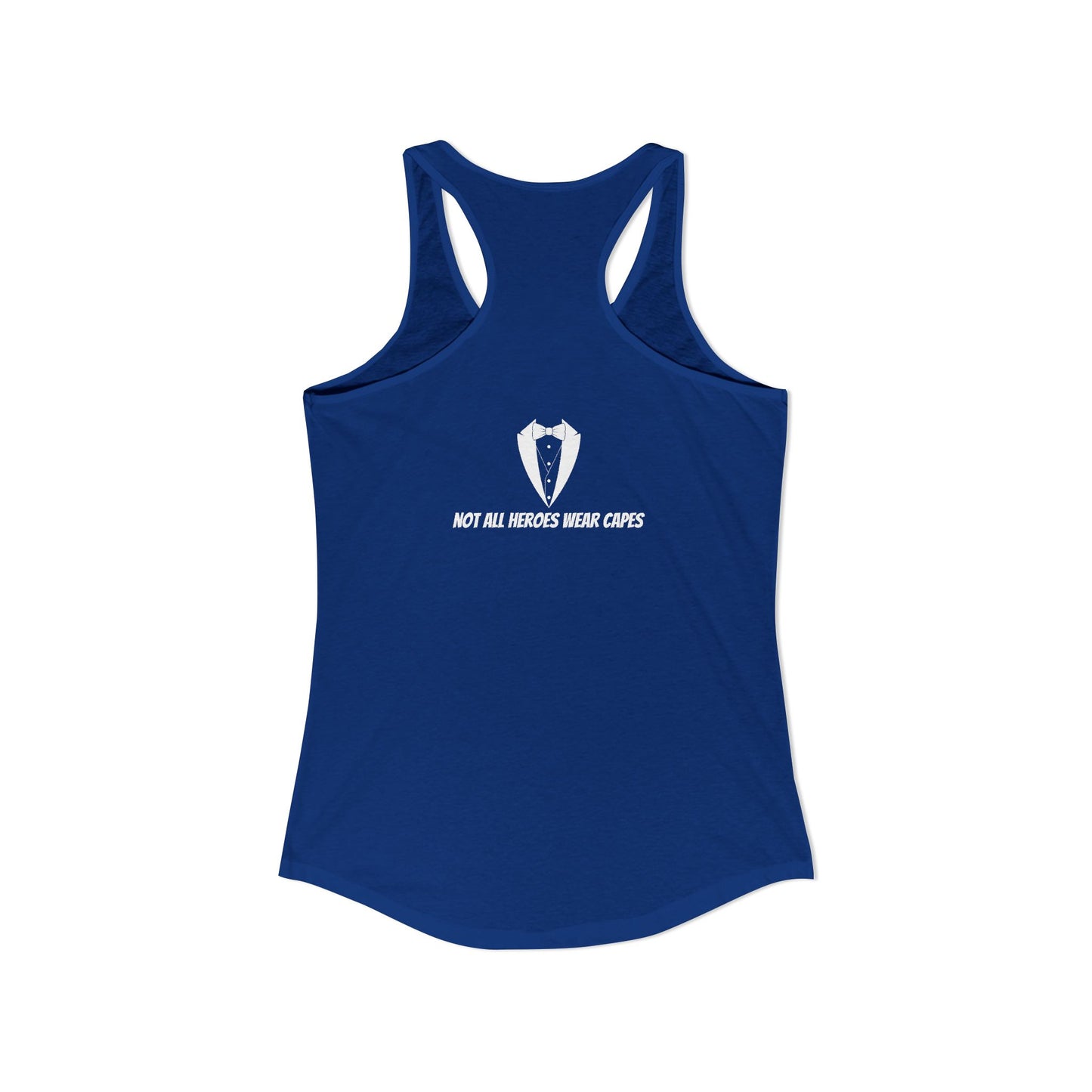 Adult Women's Tuxedo Man Bowtie Logo Racerback Tank