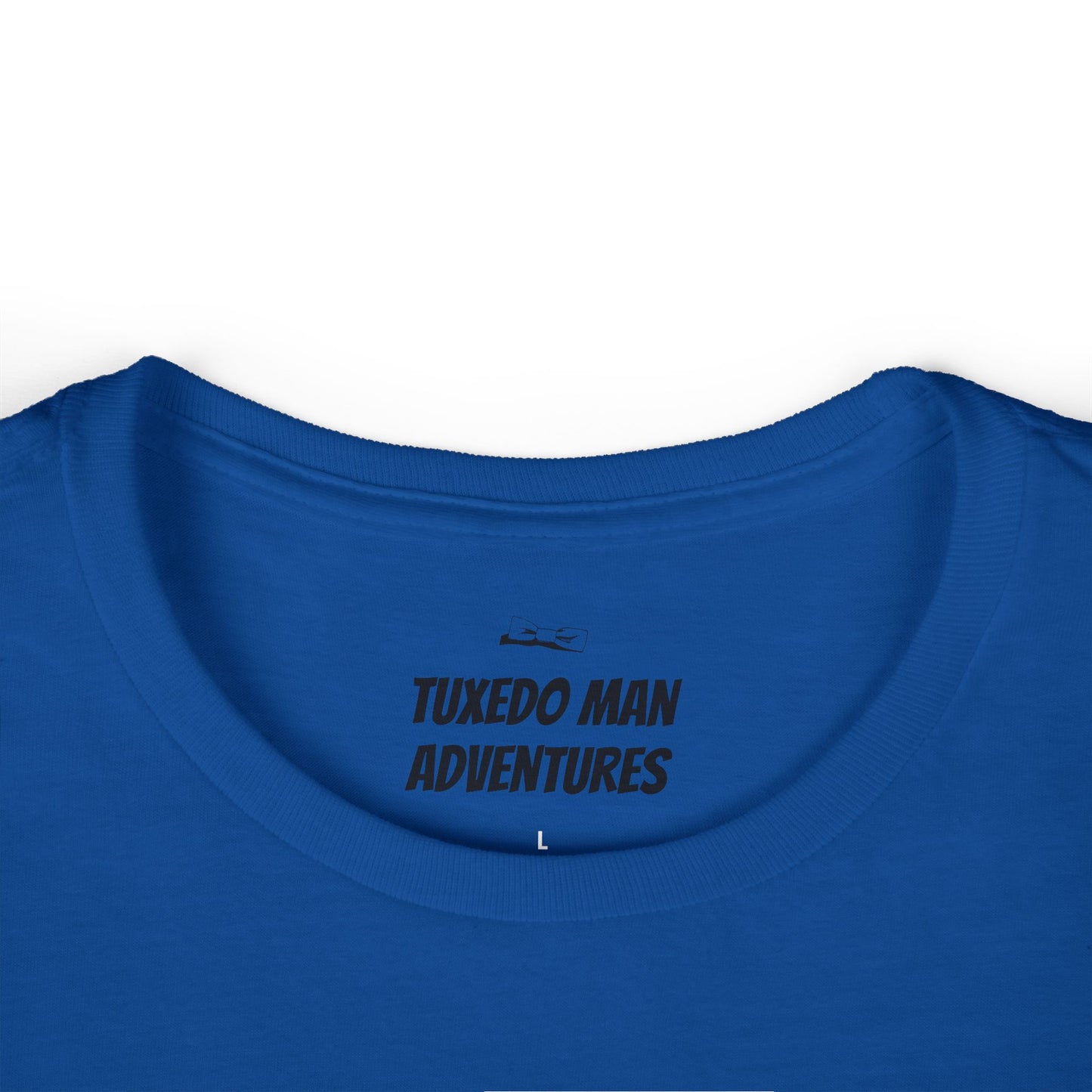 Adult Women's Tuxedo Logo (black logo on pastel colors) Gildan 100% Cotton Tee S-3XL