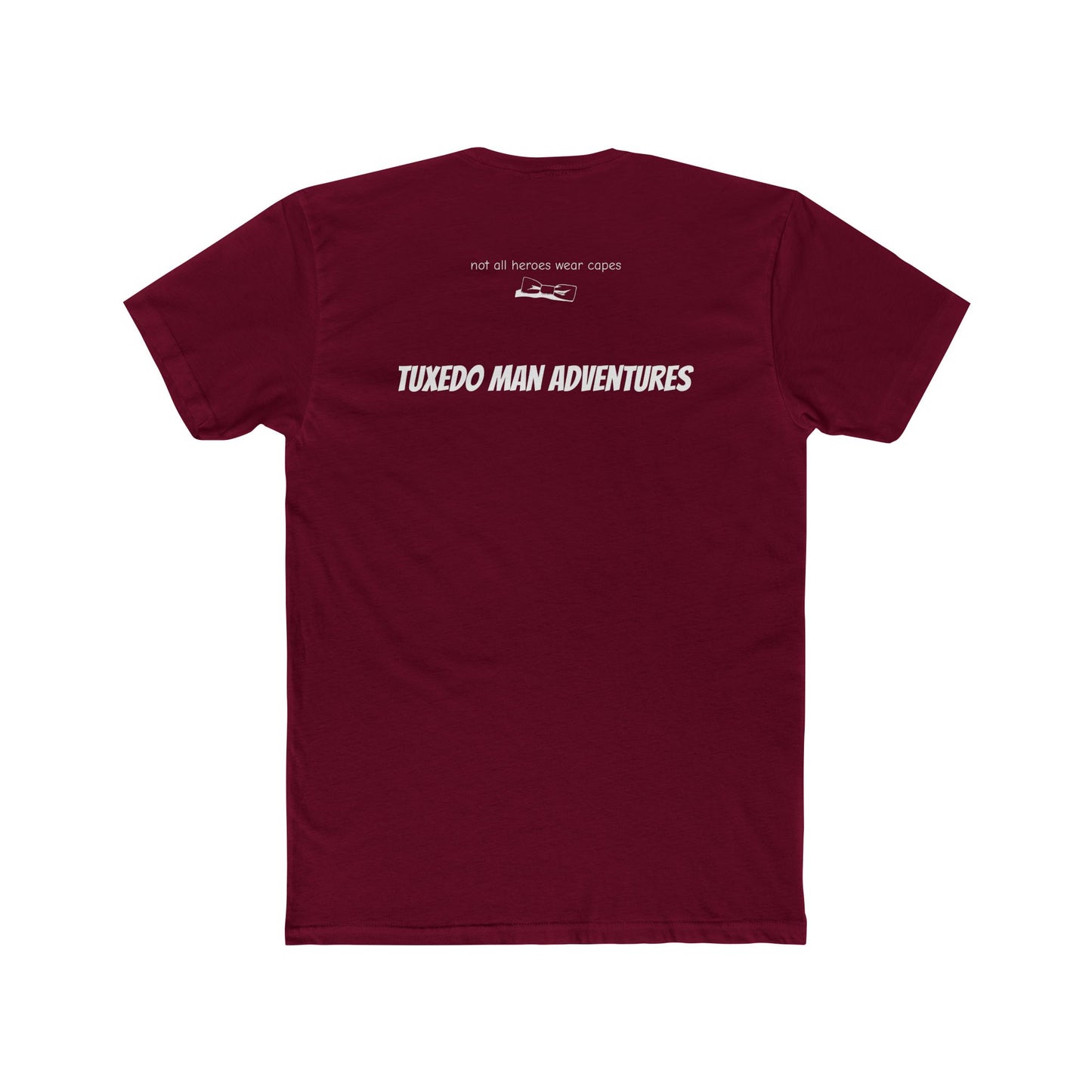 Adult Unisex Tuxedo Man  Logo (white logo on dark colors) Next Level Lightweight Soft Crewneck Tee  XS-5X