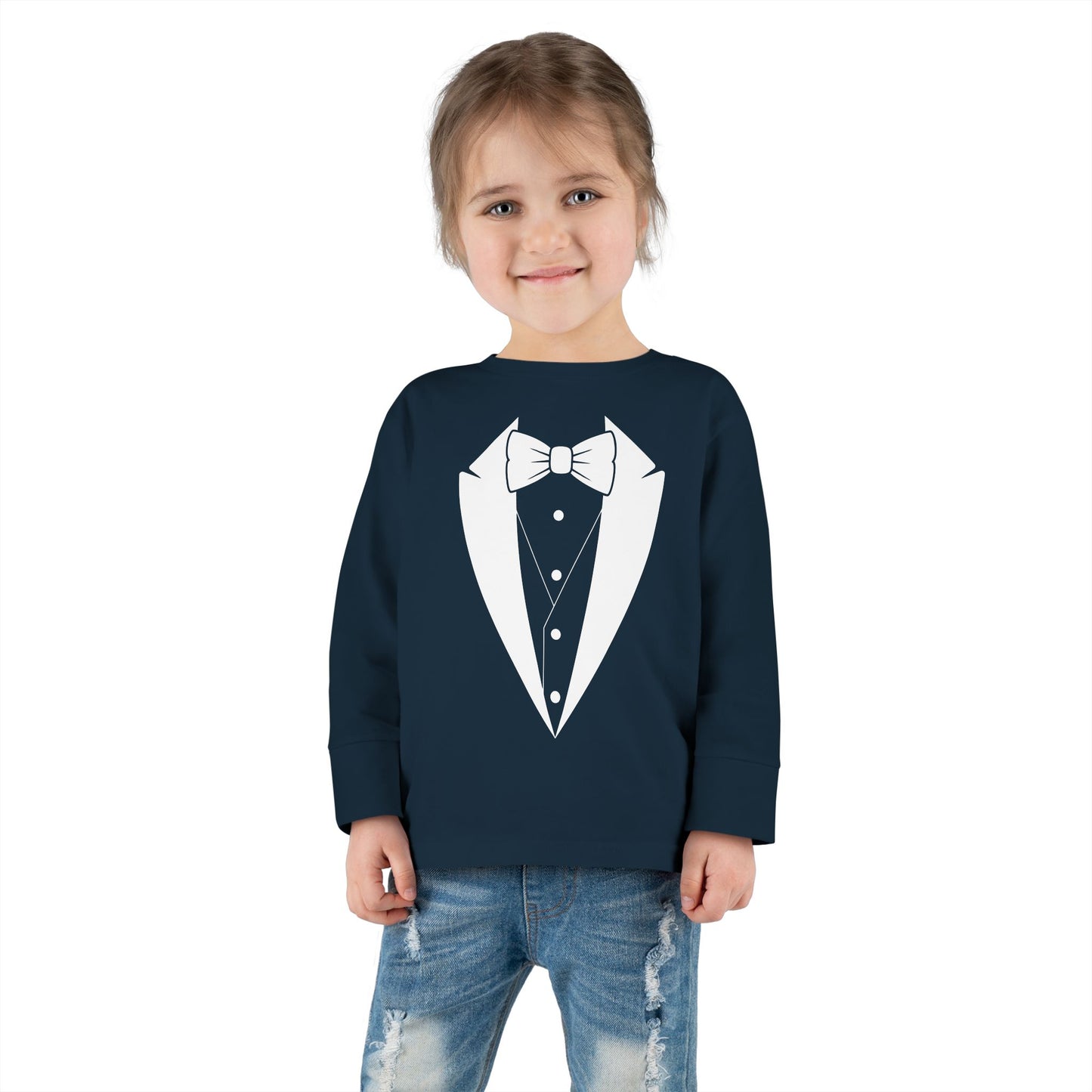 Toddler Tuxedo Logo Long Sleeve Tee 2T-6T