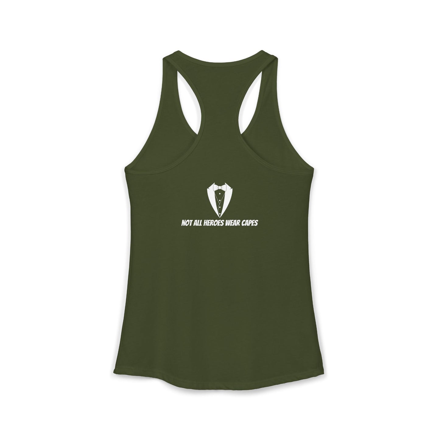 Adult Women's Tuxedo Man Bowtie Logo Racerback Tank