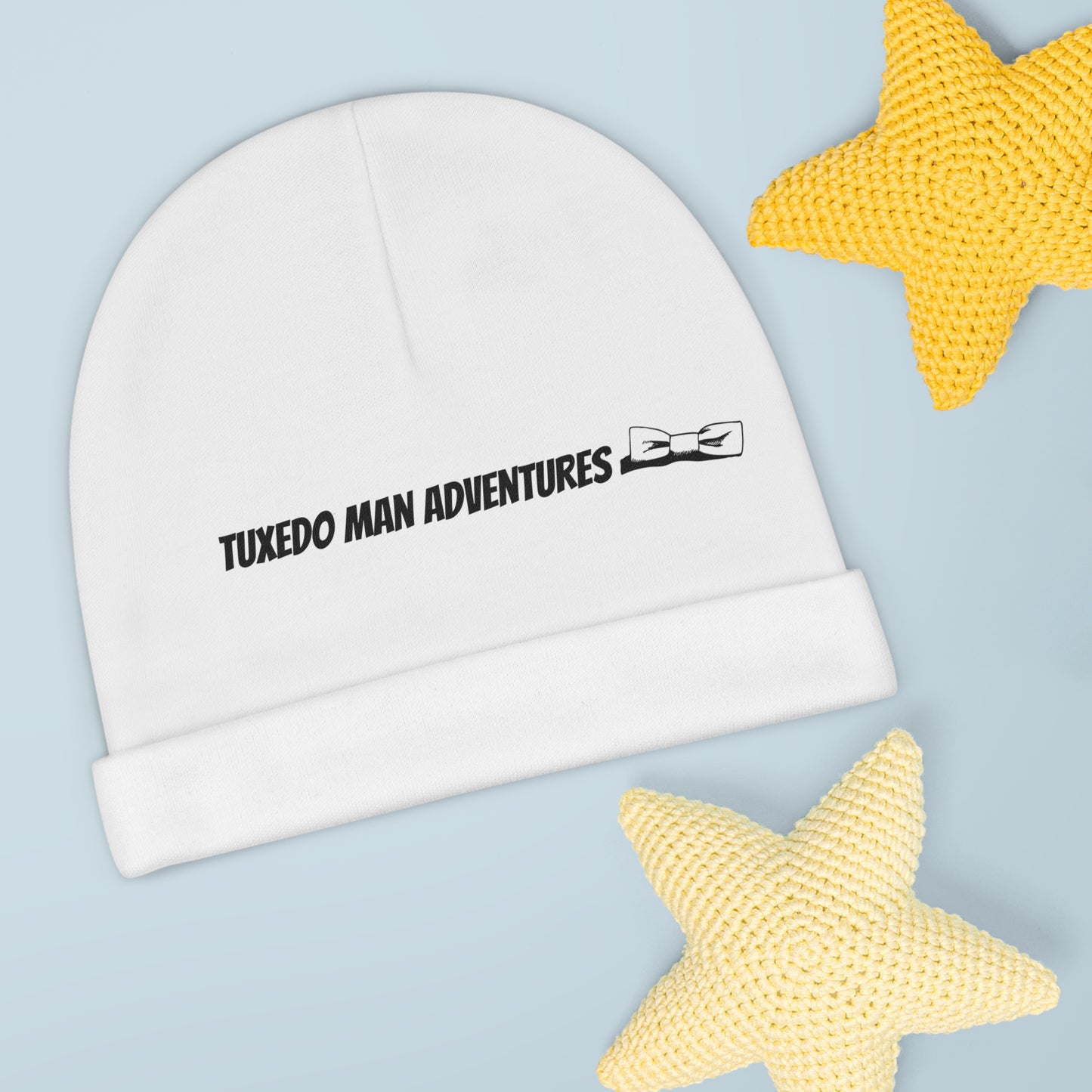 Black Bowtie Logo Baby Beanie (AOP)