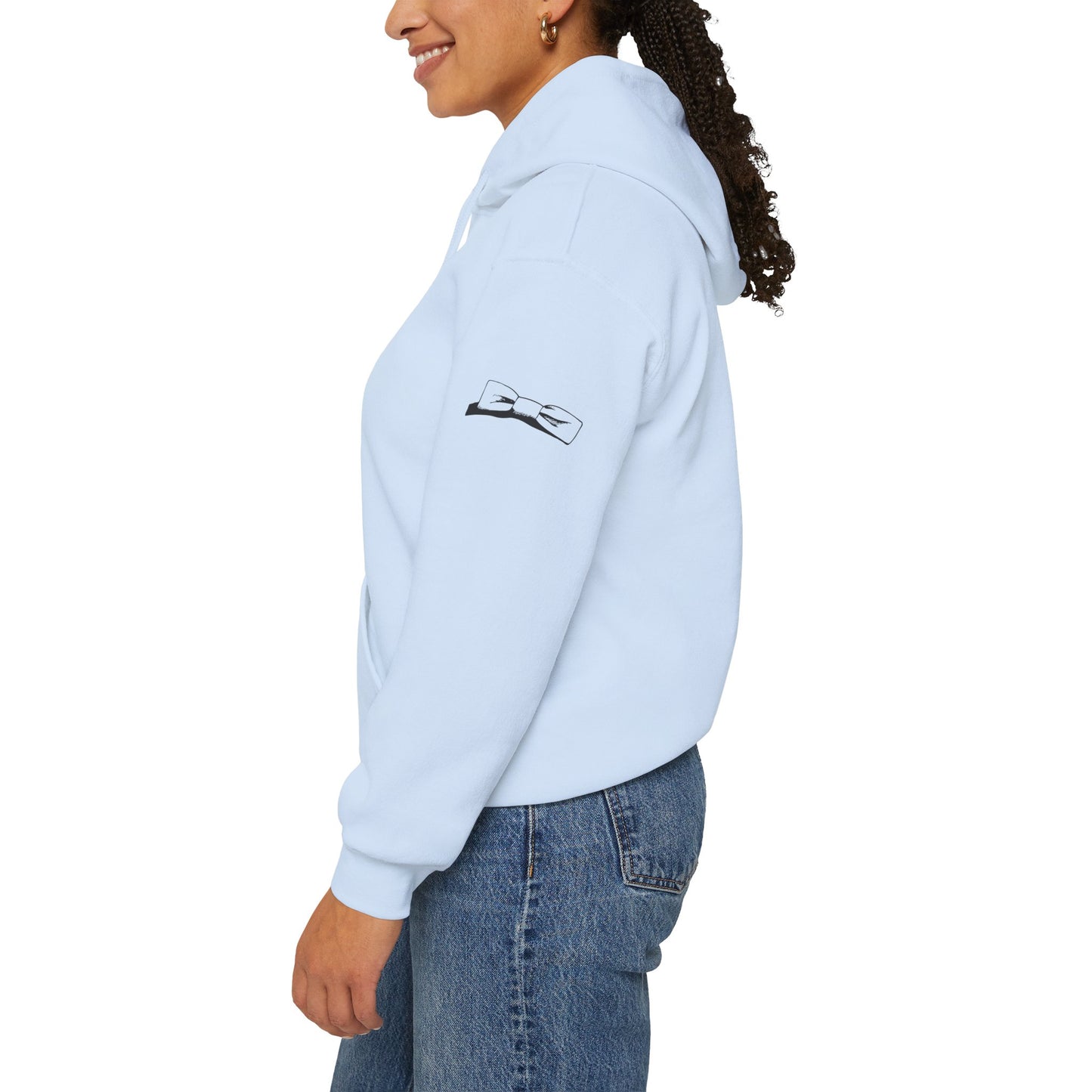 Adult Unisex Hooded Sweatshirt Tuxedo Man Logo (white logo, dark colors)  Gildan Heavy Blend™  S-5XL