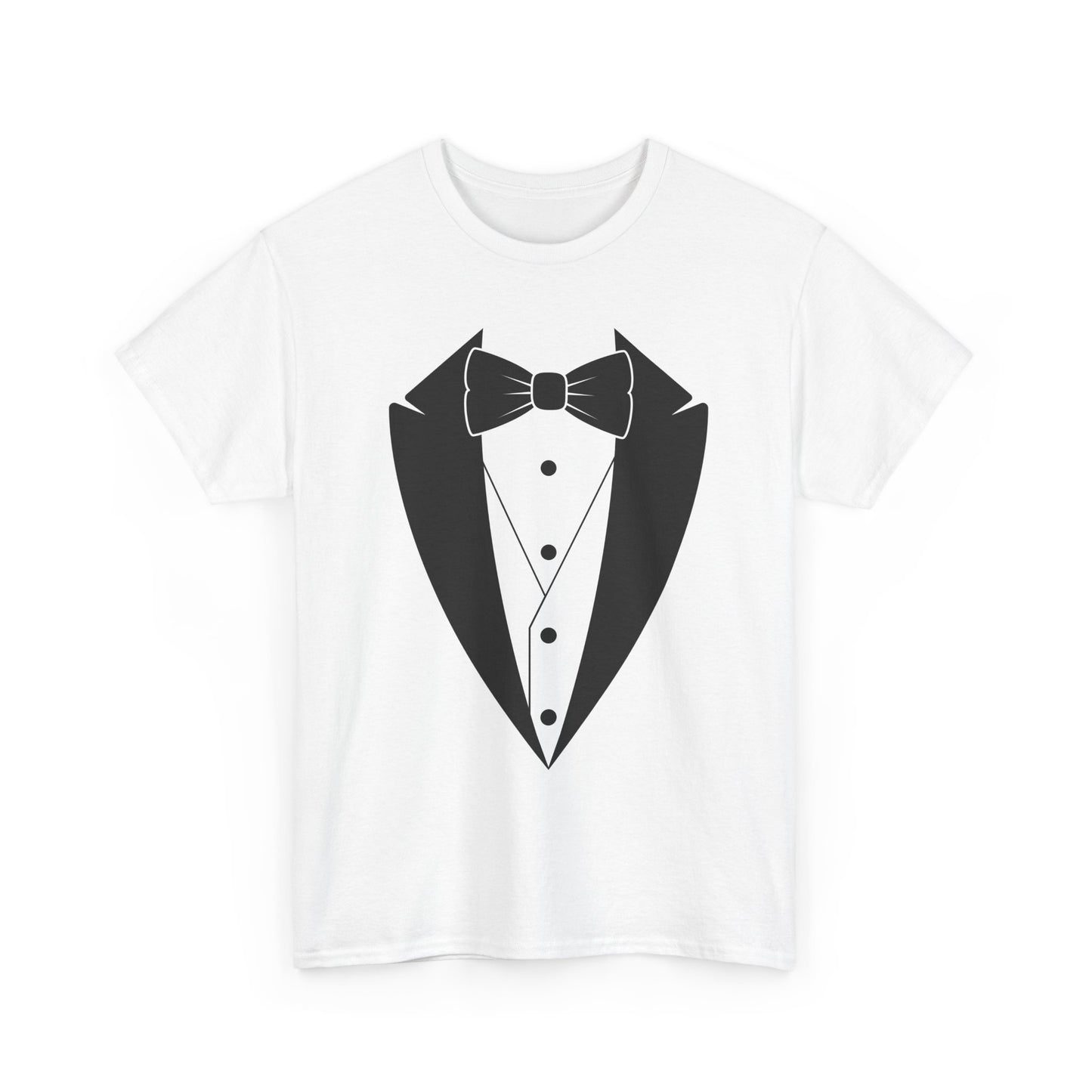 Men's Black Tuxedo Unisex Heavy Cotton Tee S-5XL