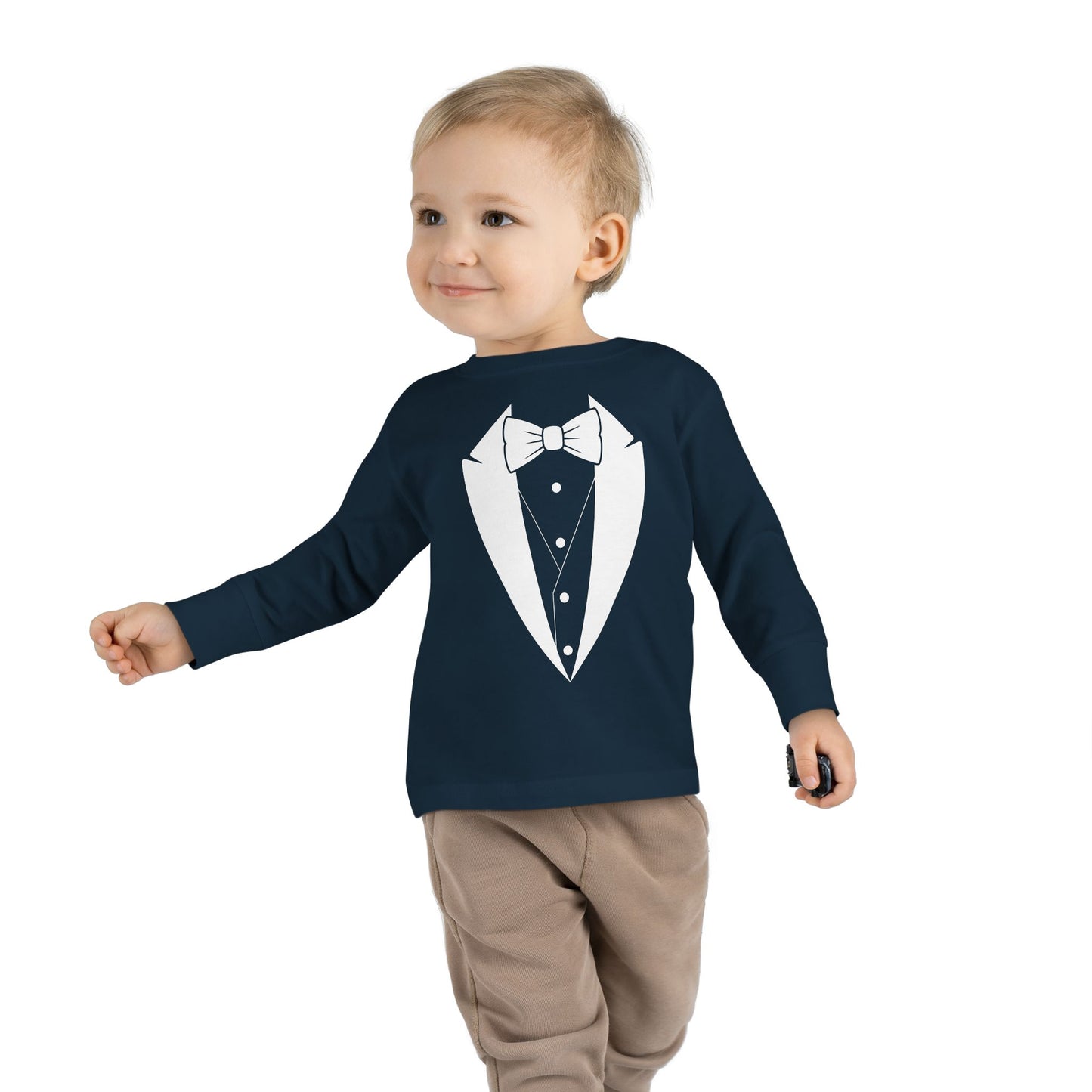 Toddler Tuxedo Logo Long Sleeve Tee 2T-6T