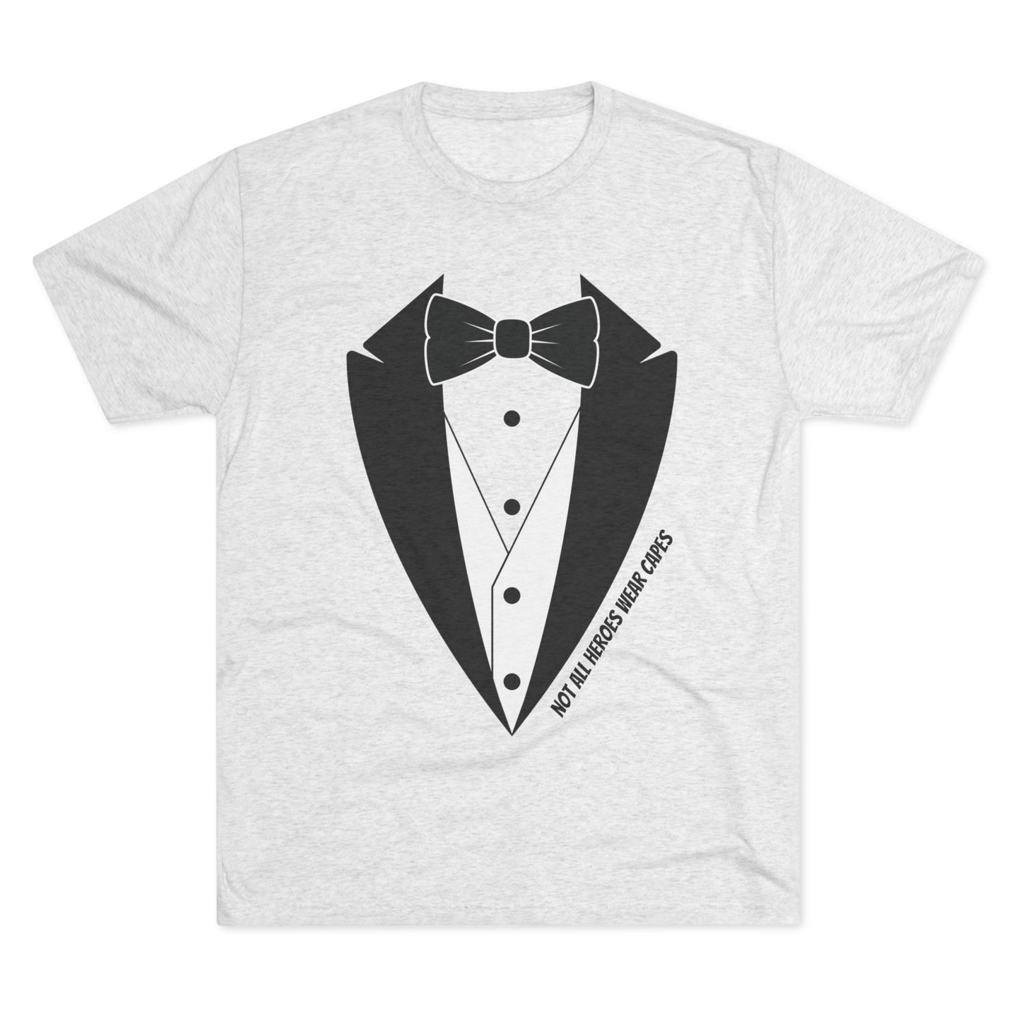 Adult Unisex Tuxedo Man Logo Tri-Blend Tee (light palette)